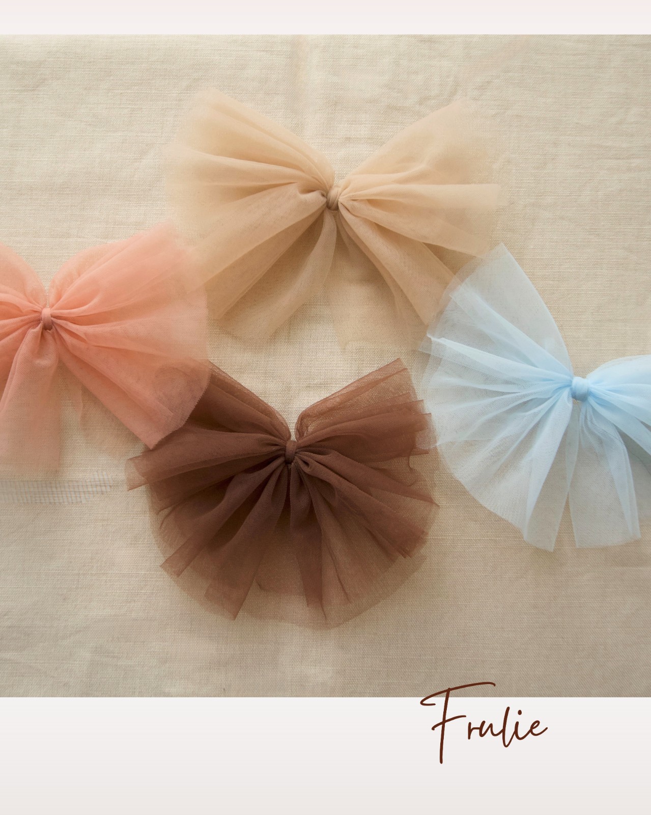 Haarclip tule strik op alligatorclip (sierlijk, feestelijk, bruidsmeisje)