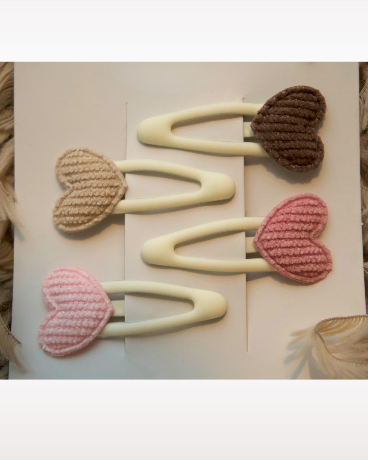 Haarspeld hartjes mini (eerste lokken, mat) - 117937 Haarspeld hartjes mini (eerste lokken, mat)