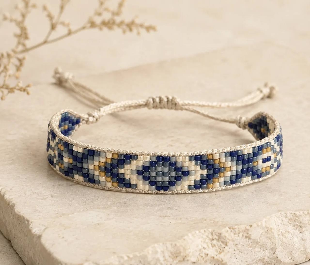 Handgemaakte armband van Miyuki-kraaltjes, verstelbaar sieraad in boh… - 151896 Handgemaakte armband van Miyuki-kraaltjes, verstelbaar sieraad in boho-stijl