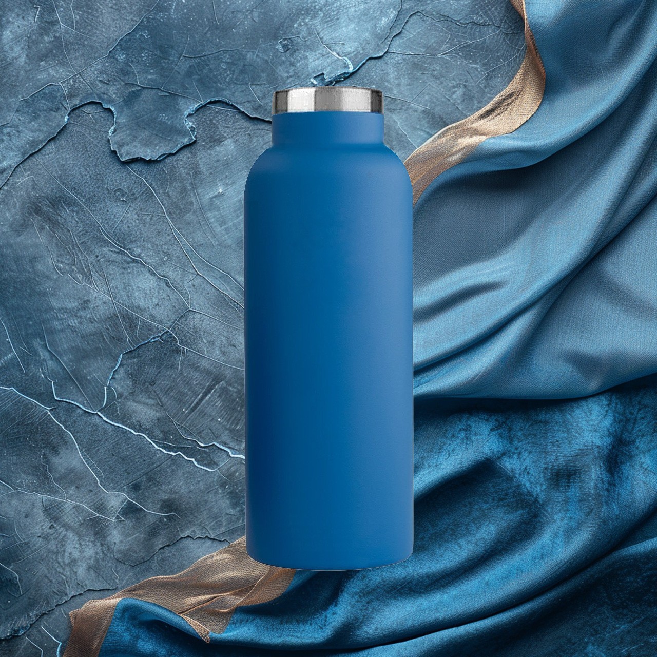 500ml. RVS Blue Bottle thermosfles