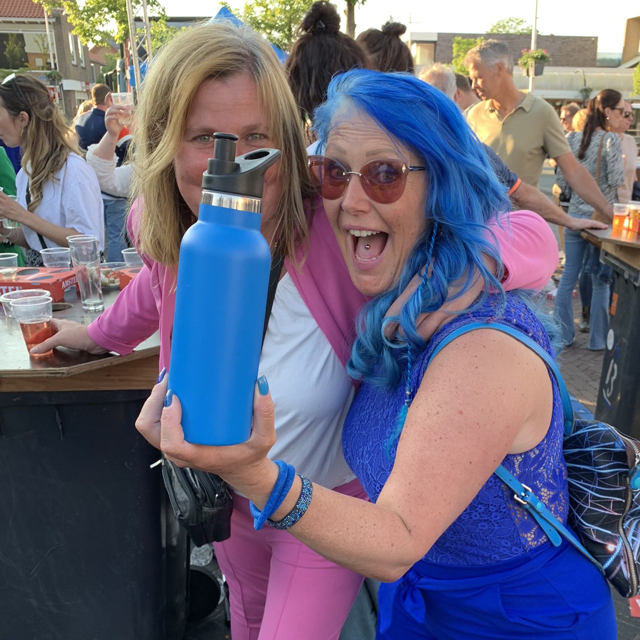 500ml. RVS Blue Bottle thermosfles