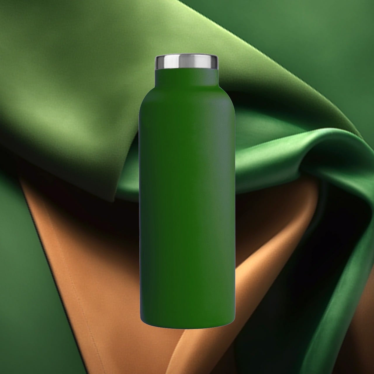 500ml. RVS Blue Bottle thermosfles Green edition