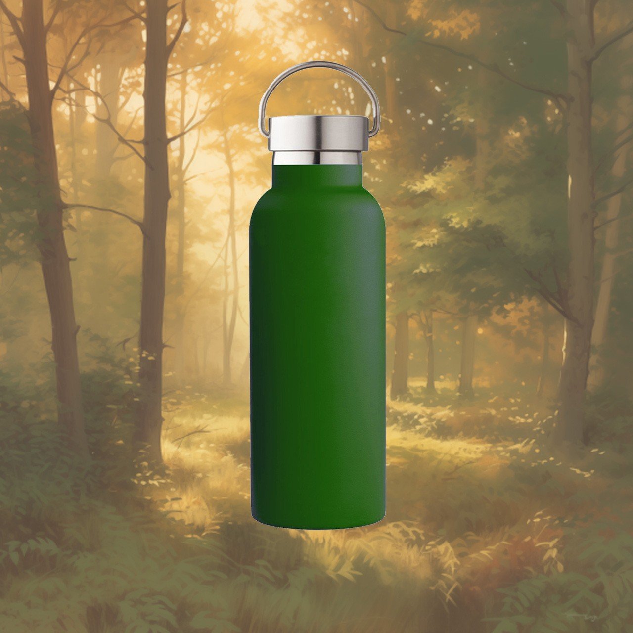 500ml. RVS thermosfles Green edition met Metal dop