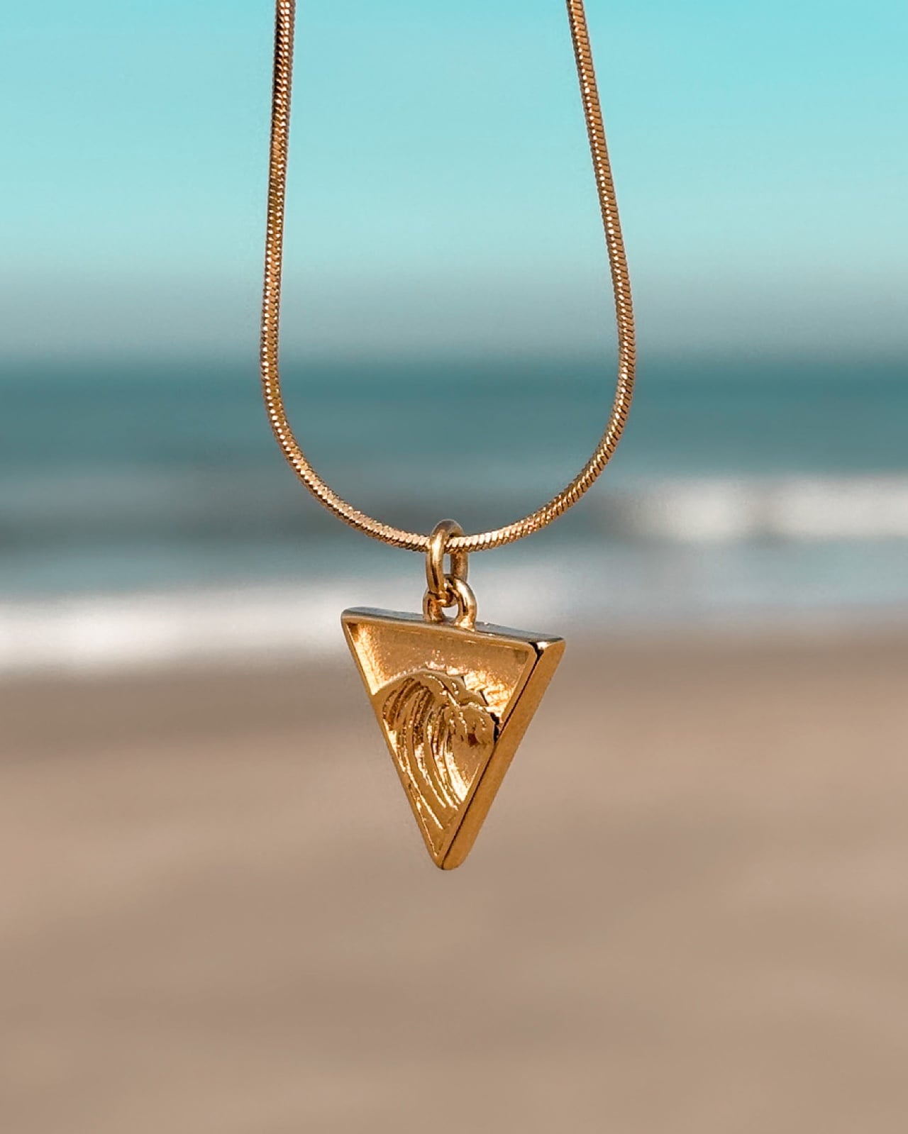 Oceaan Wave Rider ketting goud