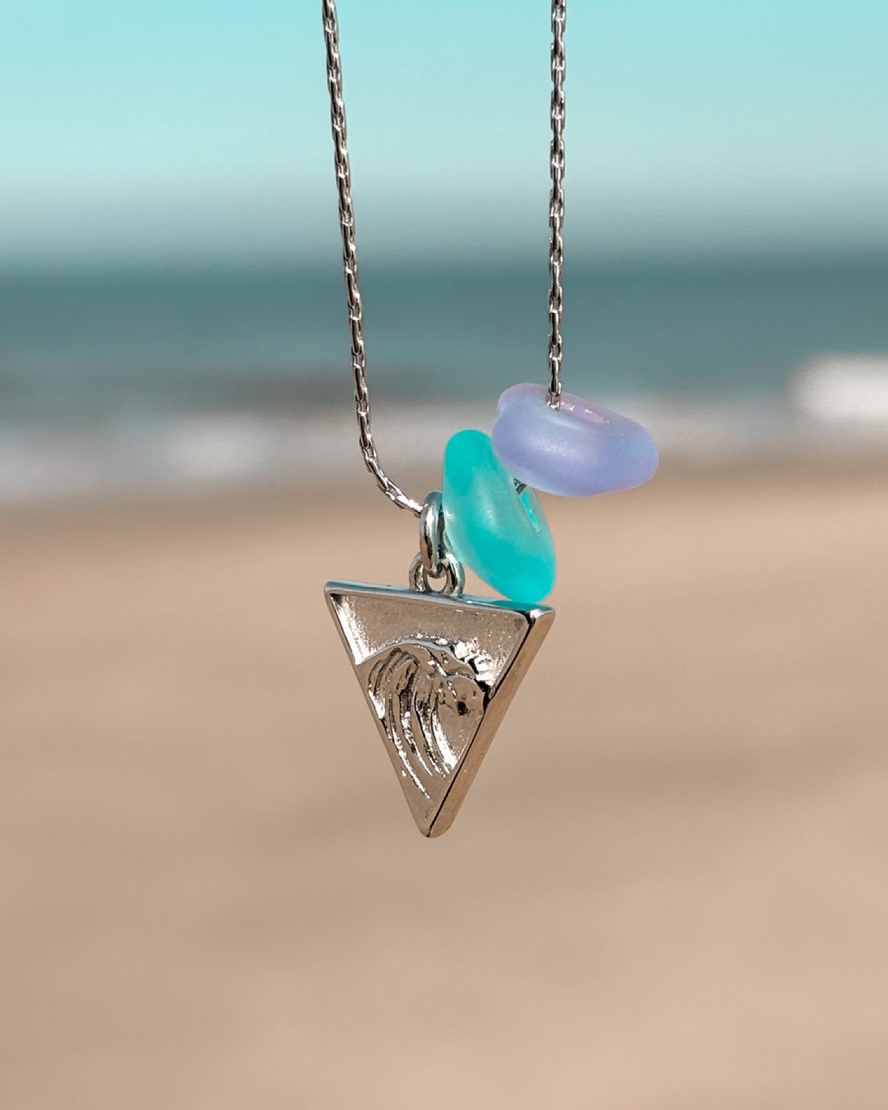 Zeeglas Wave Rider Ketting zilver - 78725 Zeeglas Wave Rider Ketting zilver