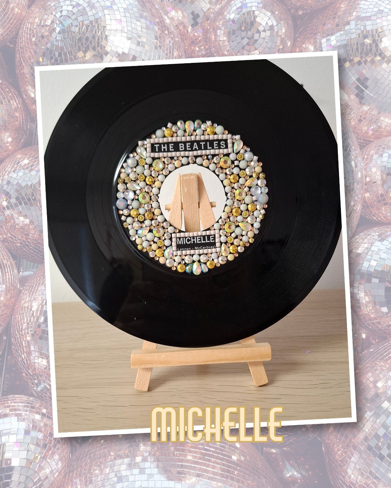 Kunst van vinyl: versierde LP 'Michelle'