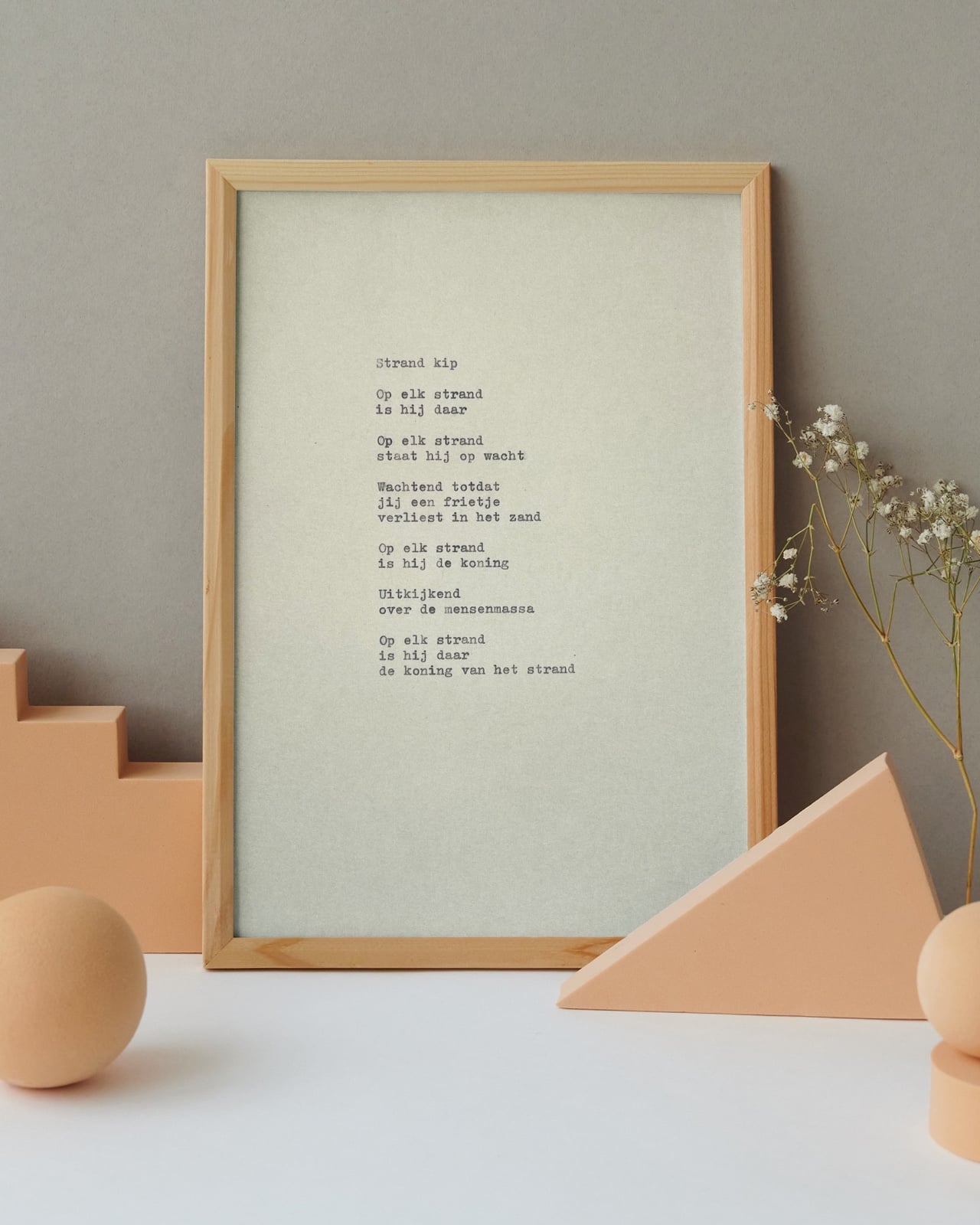 Gedicht - Strand kip