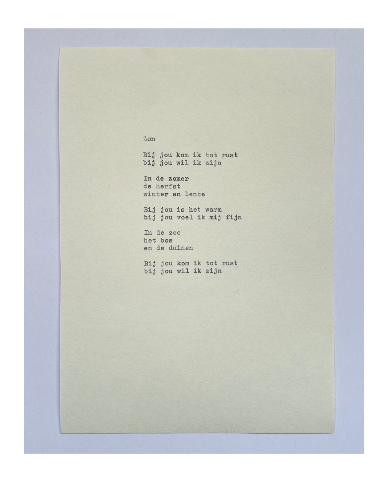 Gedicht - Zon - 120727 Gedicht - Zon