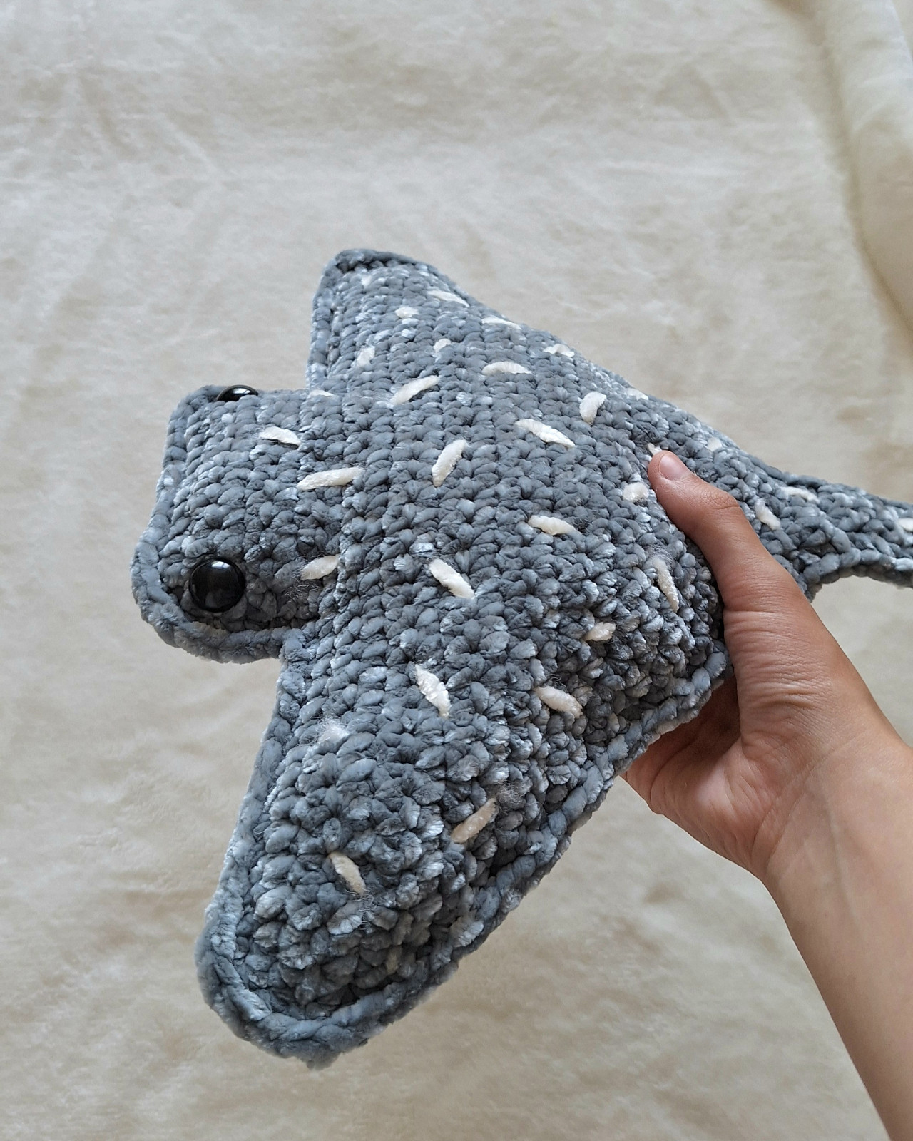 Gehaakte rog knuffel pijlstaartrog - 138712 Gehaakte rog knuffel pijlstaartrog