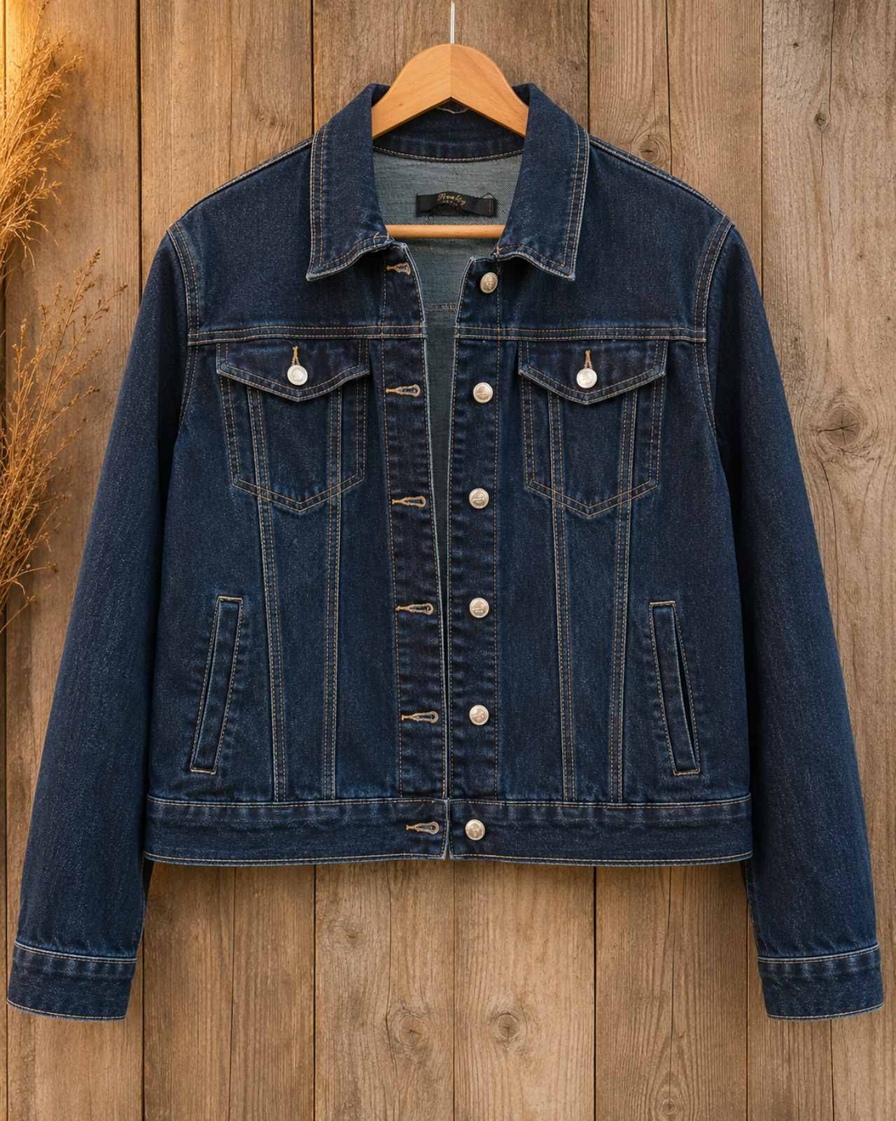 Let Kindness Bloom – One of a Kind Upcycled Denim Jacket - 154602 Let Kindness Bloom – One of a Kind Upcycled Denim Jacket