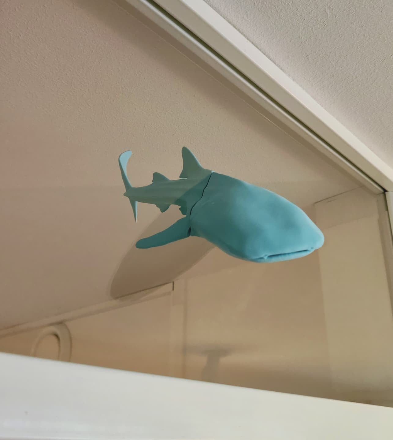 Whaleshark window art - Ocean blue