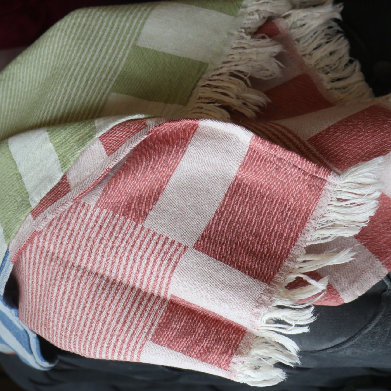 Hamamdoek - turks handdoek | 100x160 cm | tegel & groen & turkoois