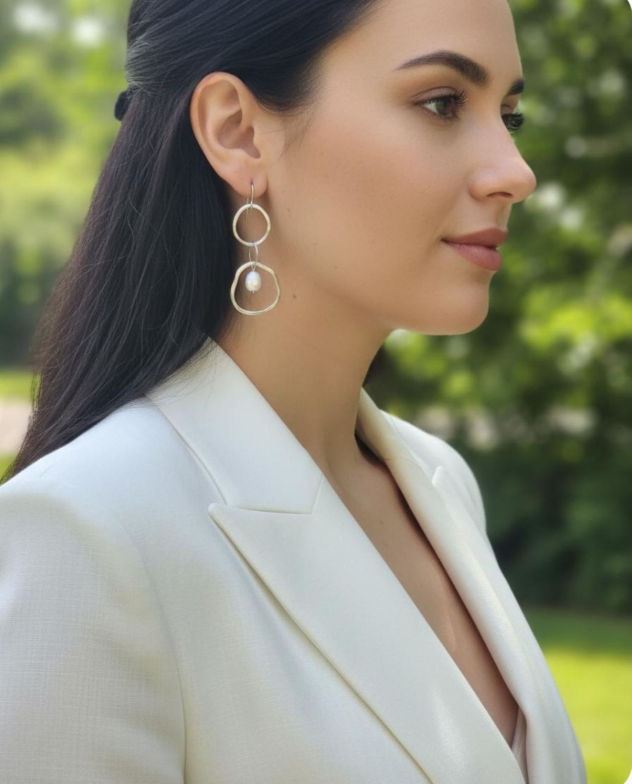 Zoetwater parel oorbellen