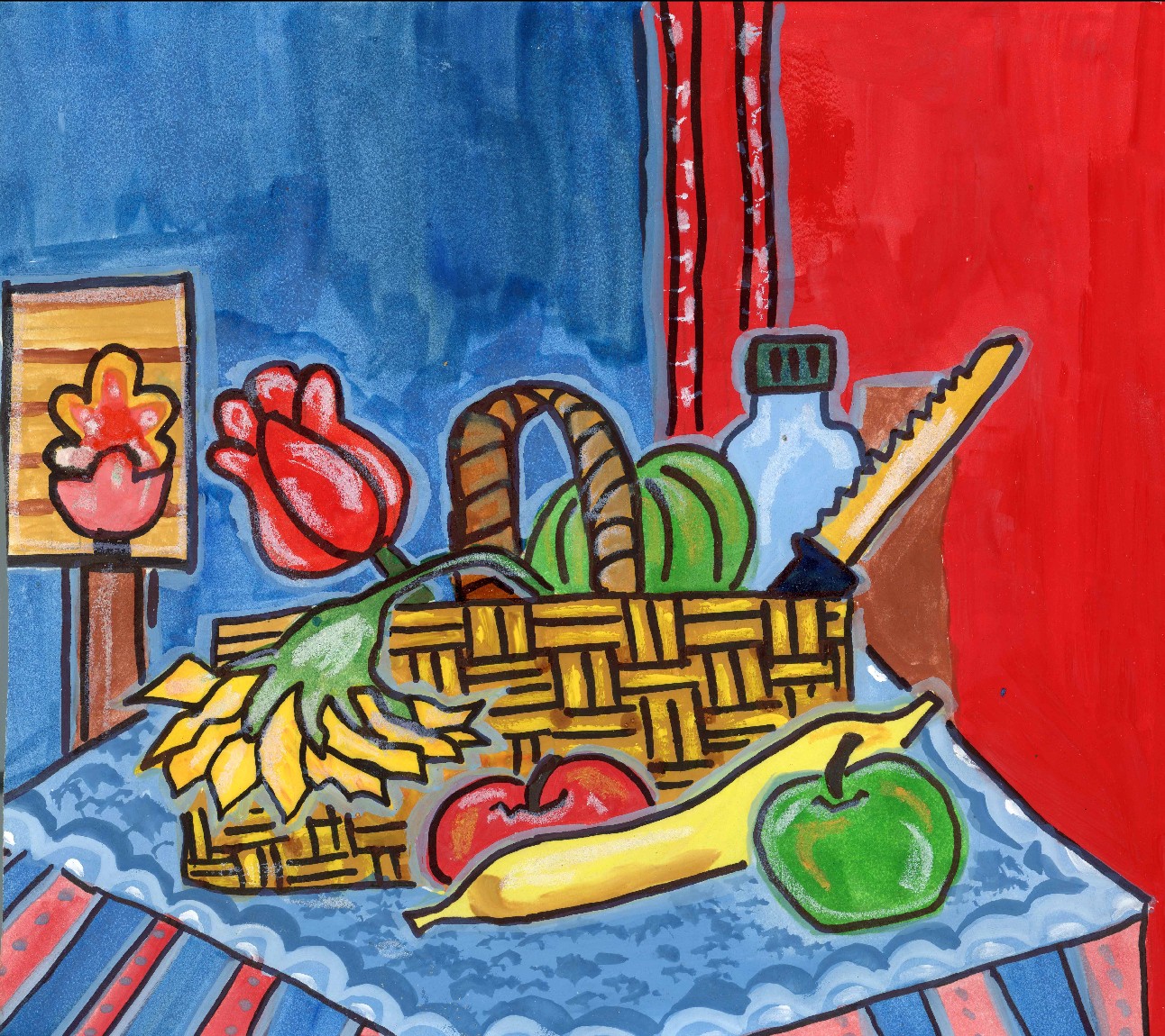 Fruit Basket: Original Print 26 x 29 cm (Matte) - 152189 Fruit Basket: Original Print 26 x 29 cm (Matte)