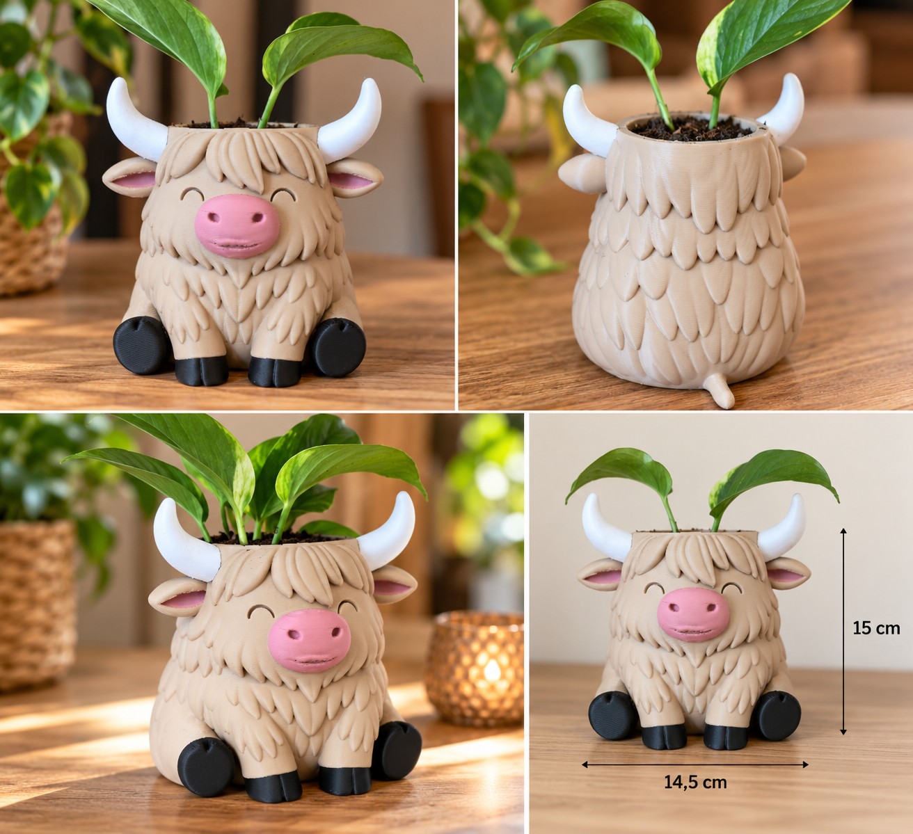 Highland Cow Bloempot