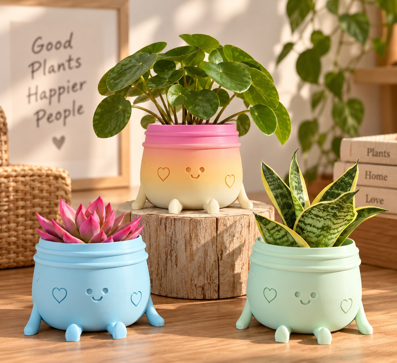 Planti Potti – vrolijk 3D-geprint bloempotje met gezichtje