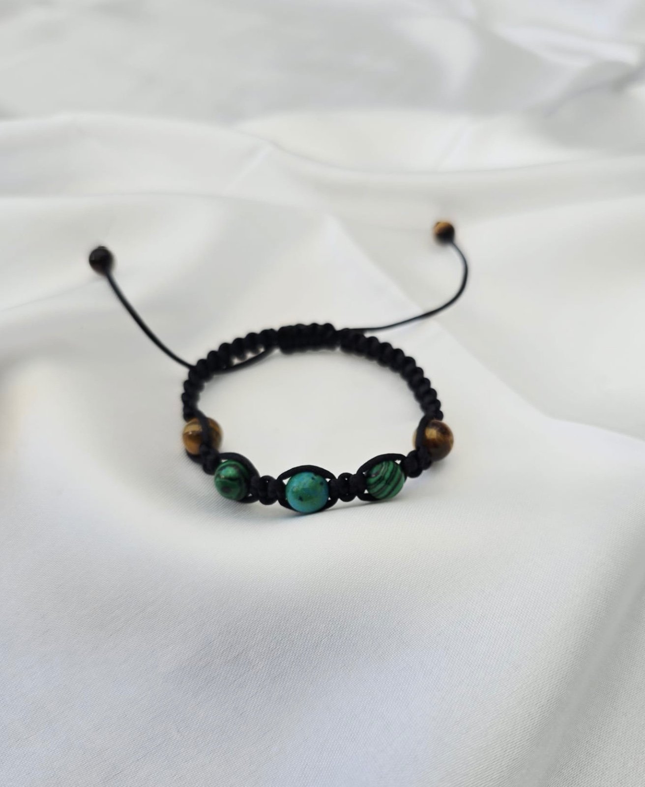 Chrysocolla Tiger Eye Malachiet Armband – Handgemaakte Verstelbare … - 102990 Chrysocolla Tiger Eye Malachiet Armband – Handgemaakte Verstelbare Macramé Natuursteen Armband