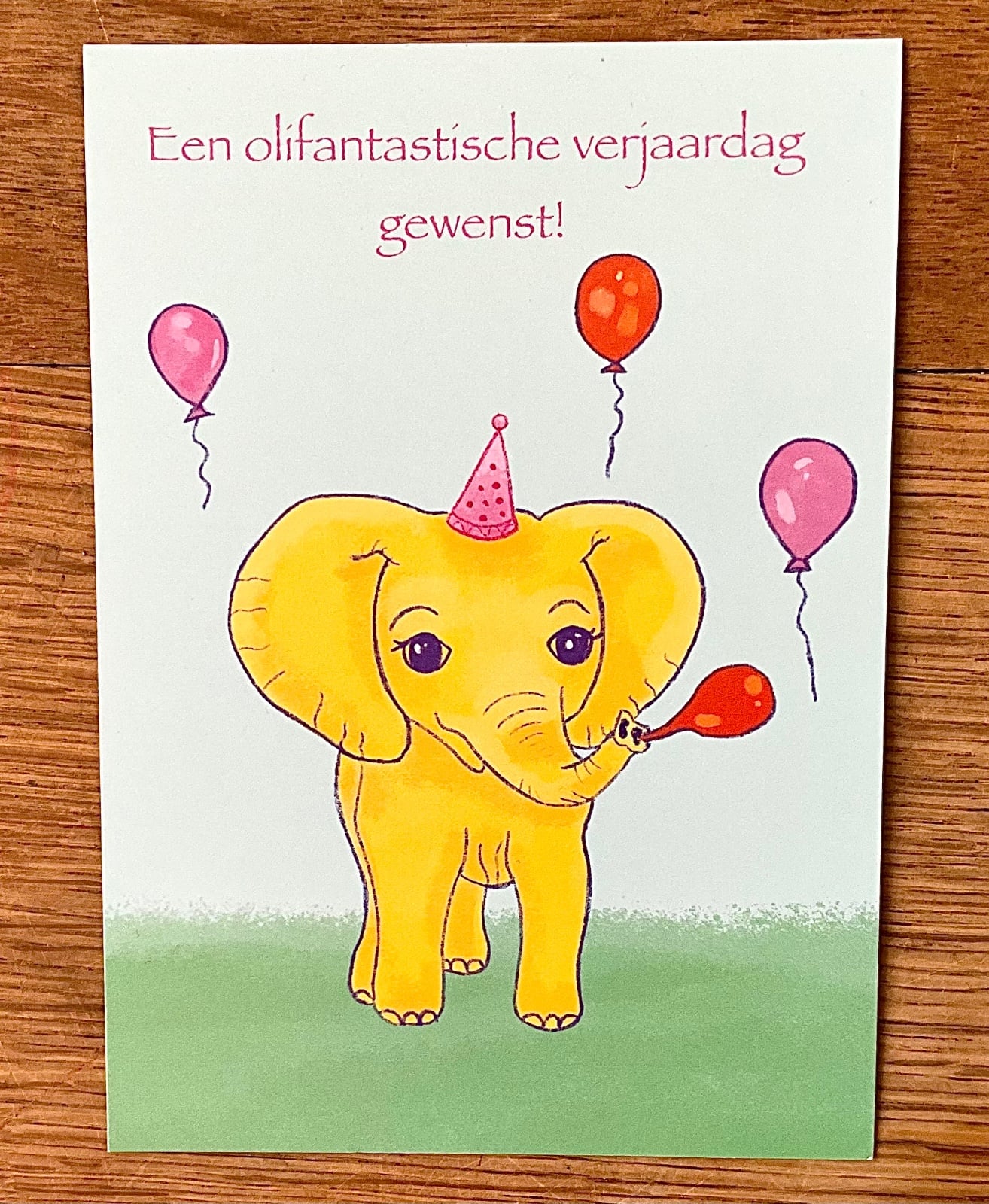 Verjaardagskaart (enkel) - 130835 Verjaardagskaart kleurrijk a6