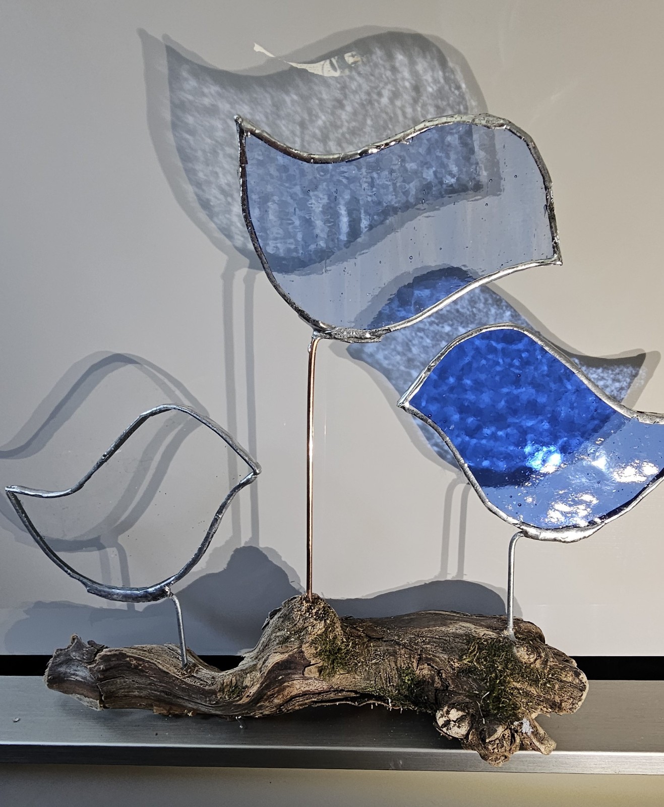 Vrolijke fluiters. Glas in lood/Tiffany