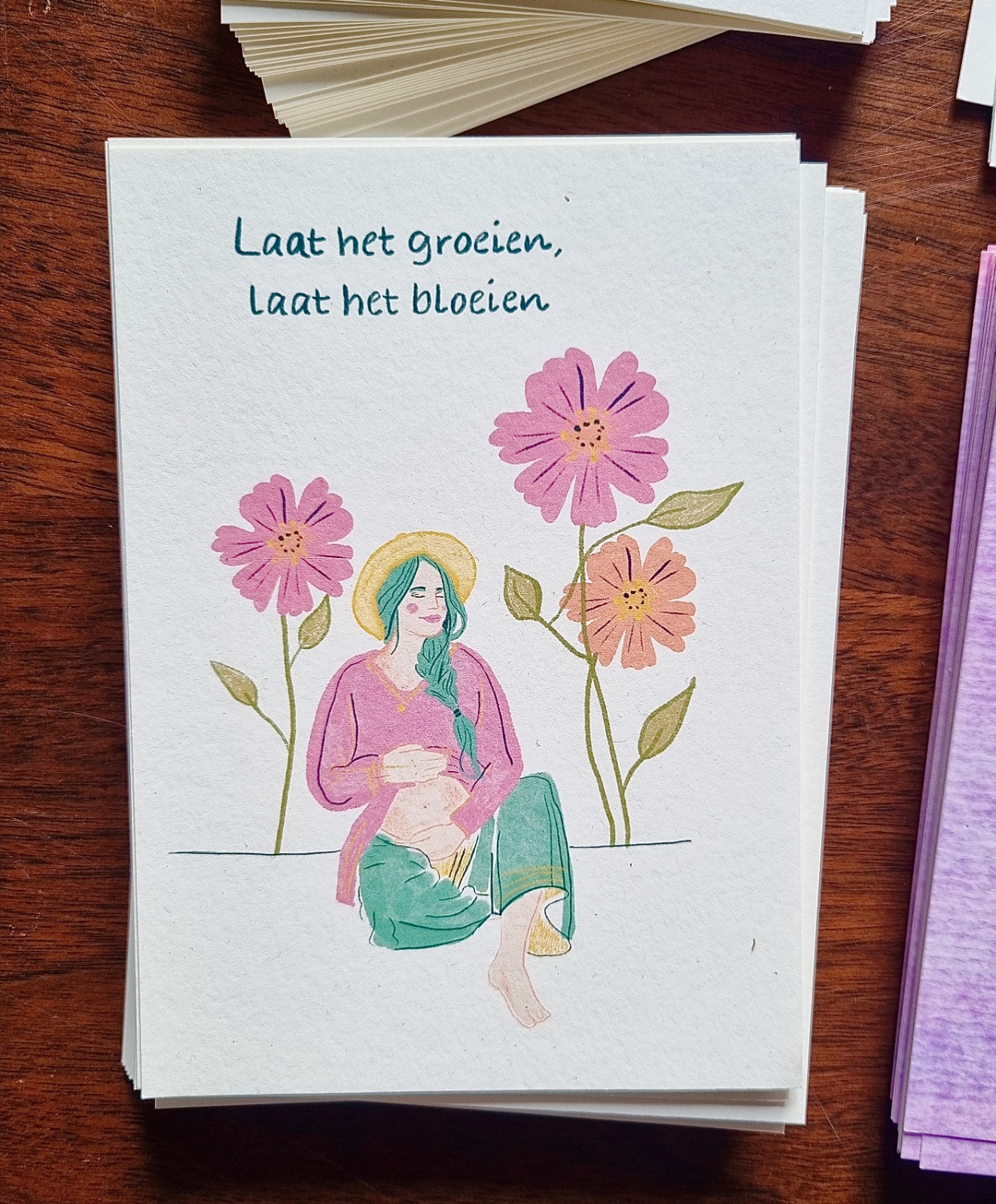 Wenskaart (set van 5 kaarten) - 130588 Wenskaart (set van 5 kaarten)