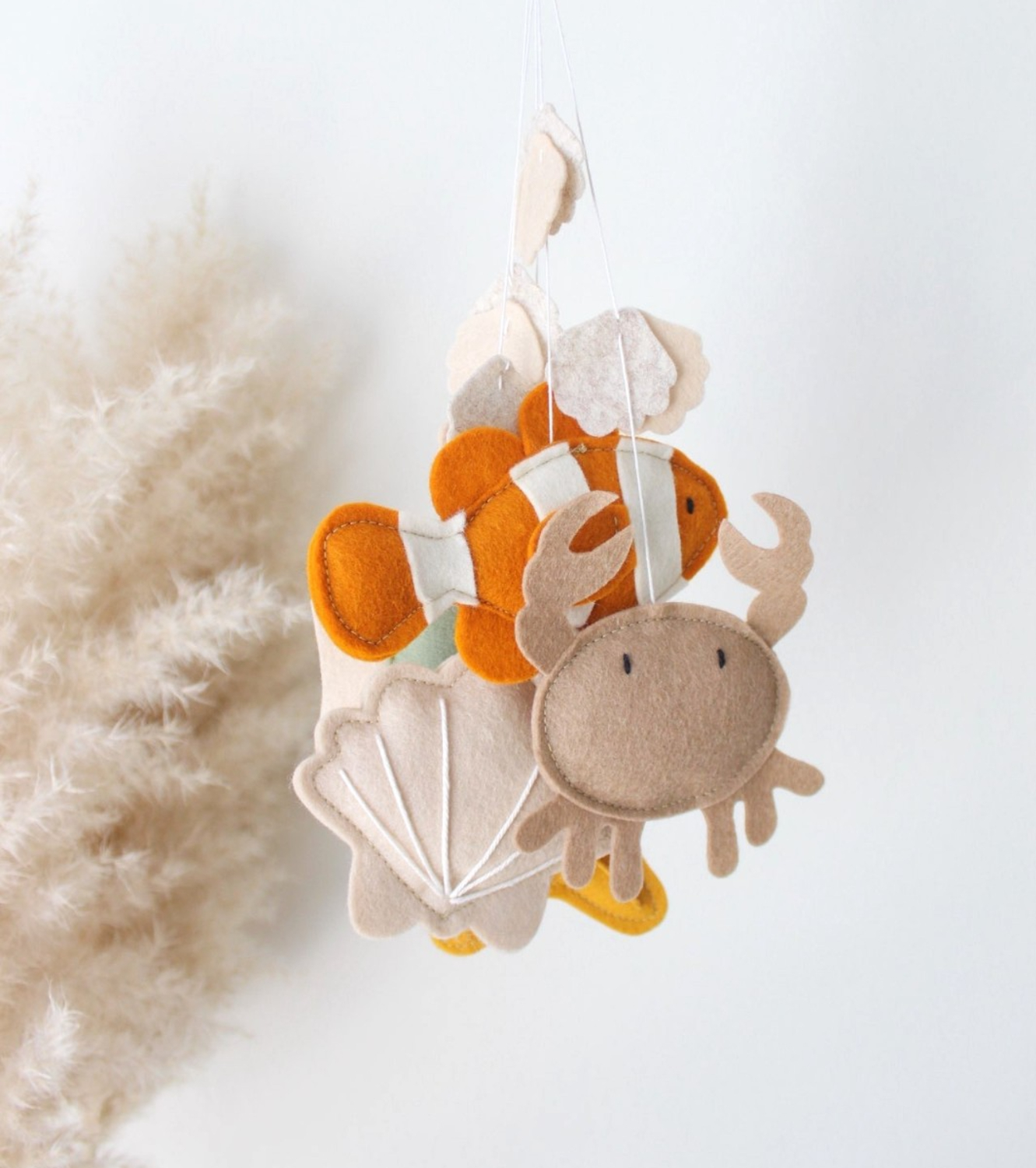 Handgemaakte Babymobiel | Sea Life - 130615 Handgemaakte Babymobiel | Hout & Wolvilt | Sea Life