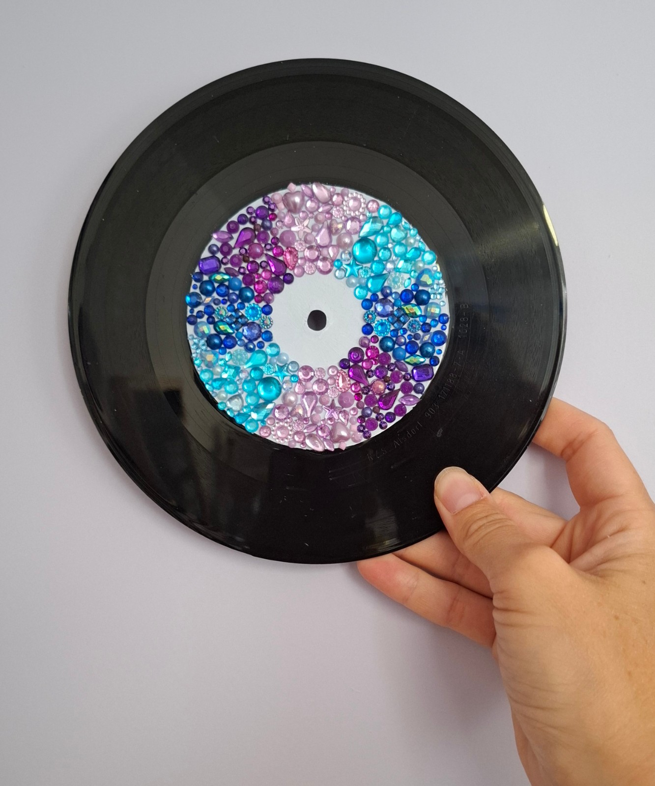 Kunst van vinyl: versierde LP 'Mermaids Dream' - 84563 Kunst van vinyl: versierde LP 'Mermaids Dream'