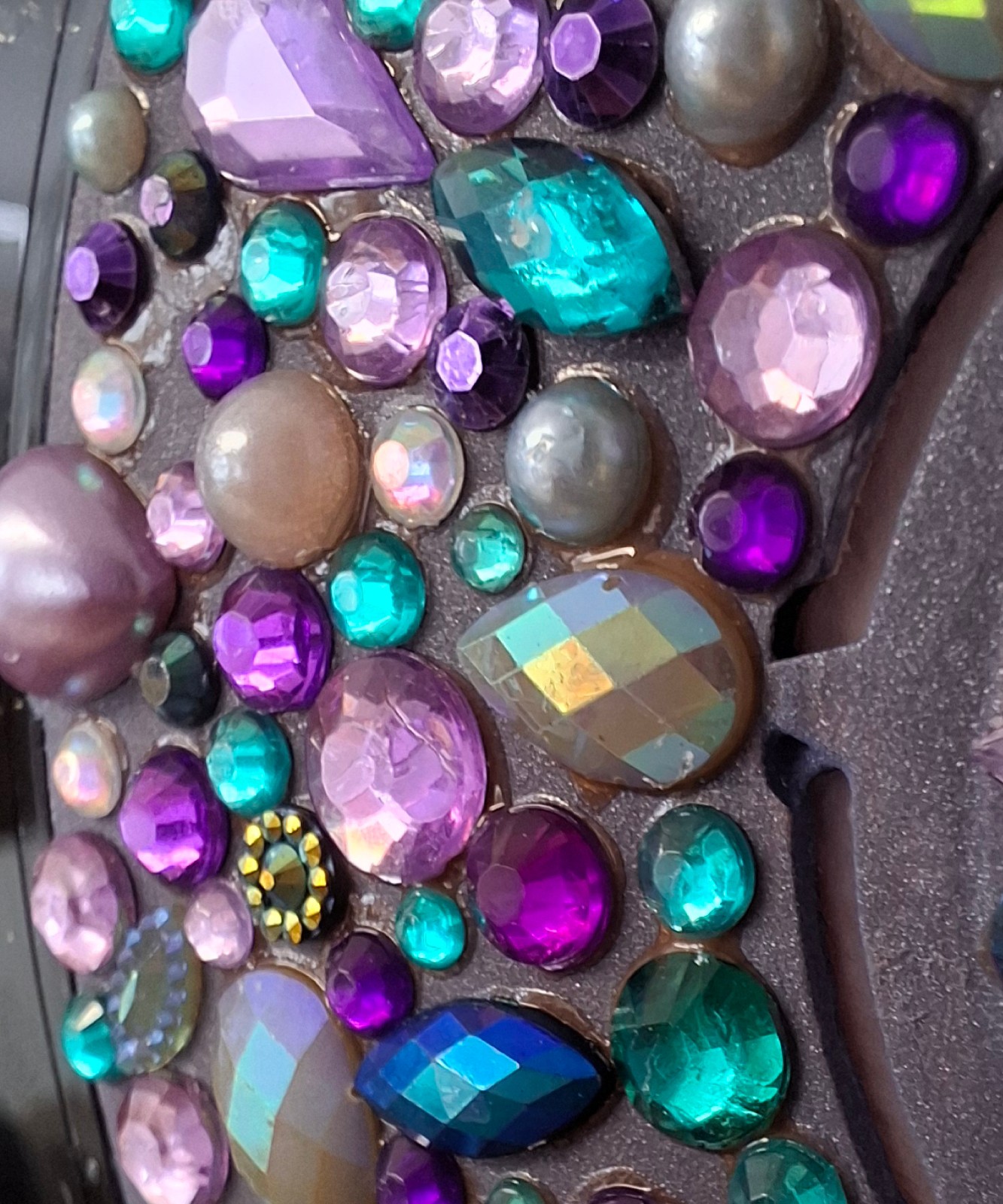 Kunst van vinyl: versierde LP 'Tout Turquoise' - 84753 Kunst van vinyl: versierde LP 'Tout Turquoise'