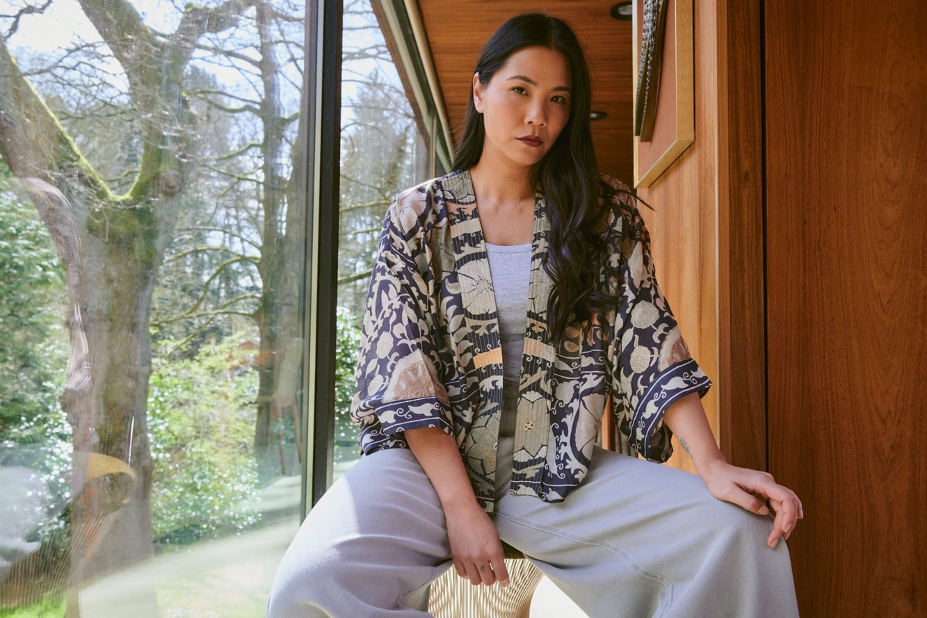 Susani Charcoal Kimono