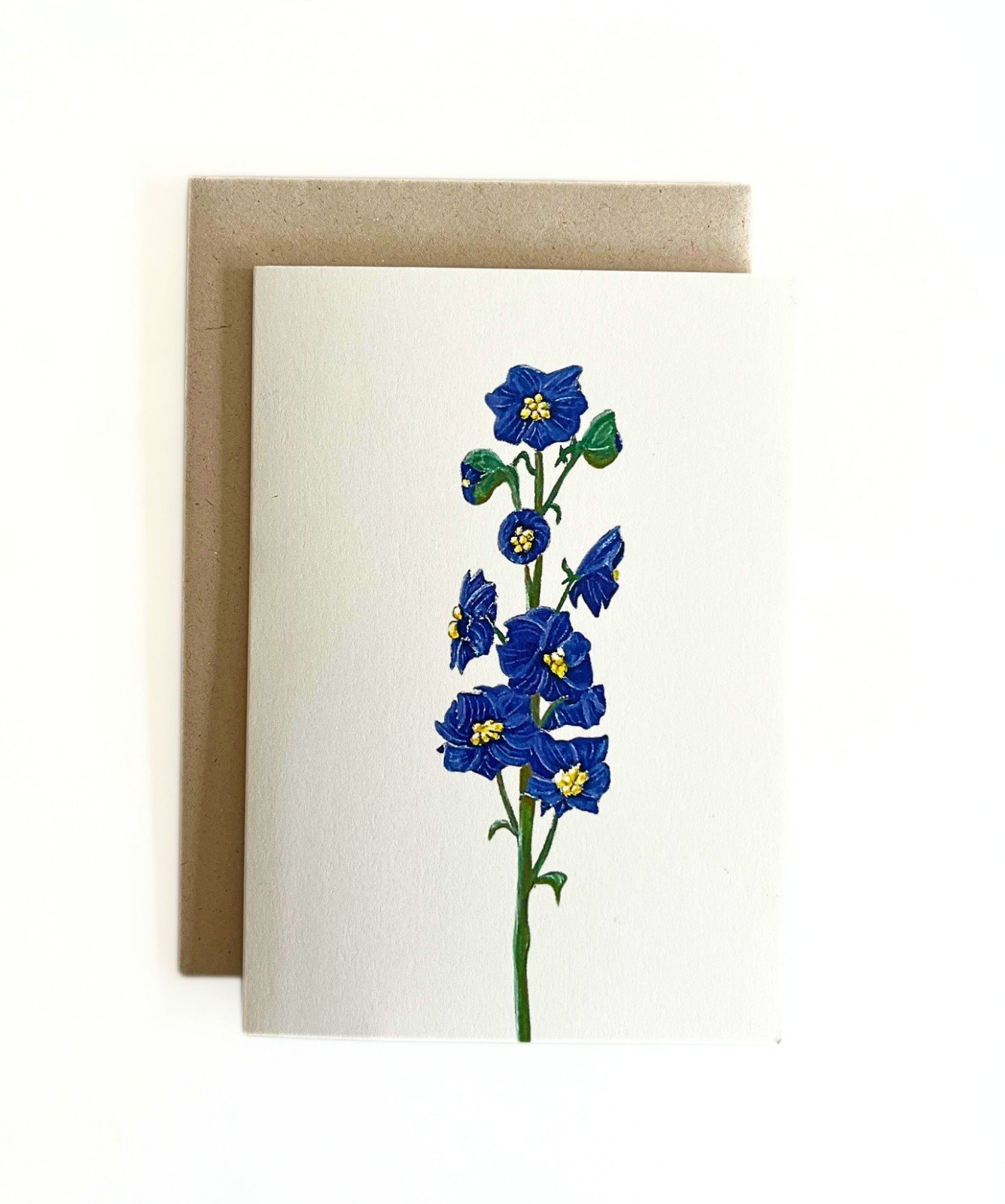 Wenskaart geboortebloem juli 'Ridderspoor' - 93398 Wenskaart geboortebloem juli 'Ridderspoor'