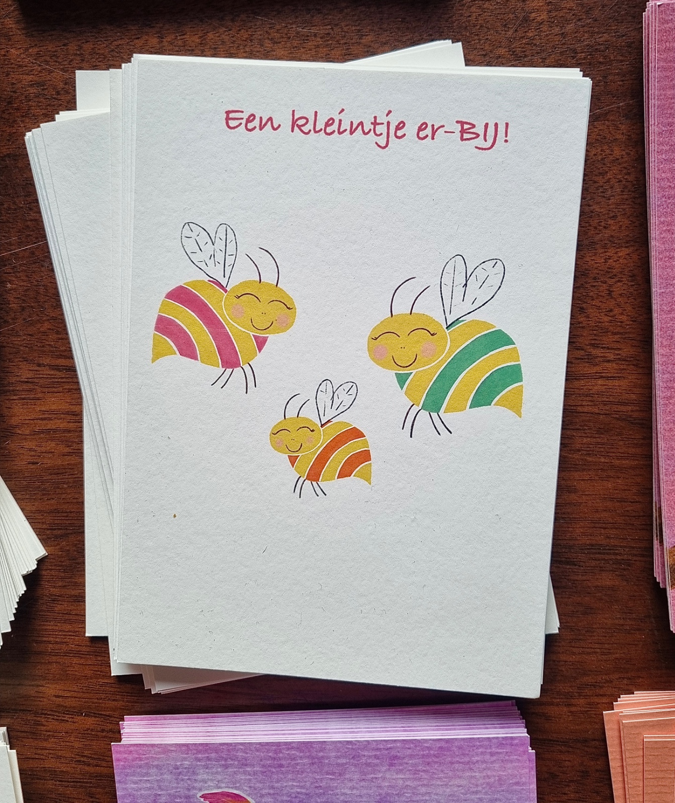 Wenskaart (set van 5 kaarten) - 130590 Wenskaart (set van 5 kaarten)