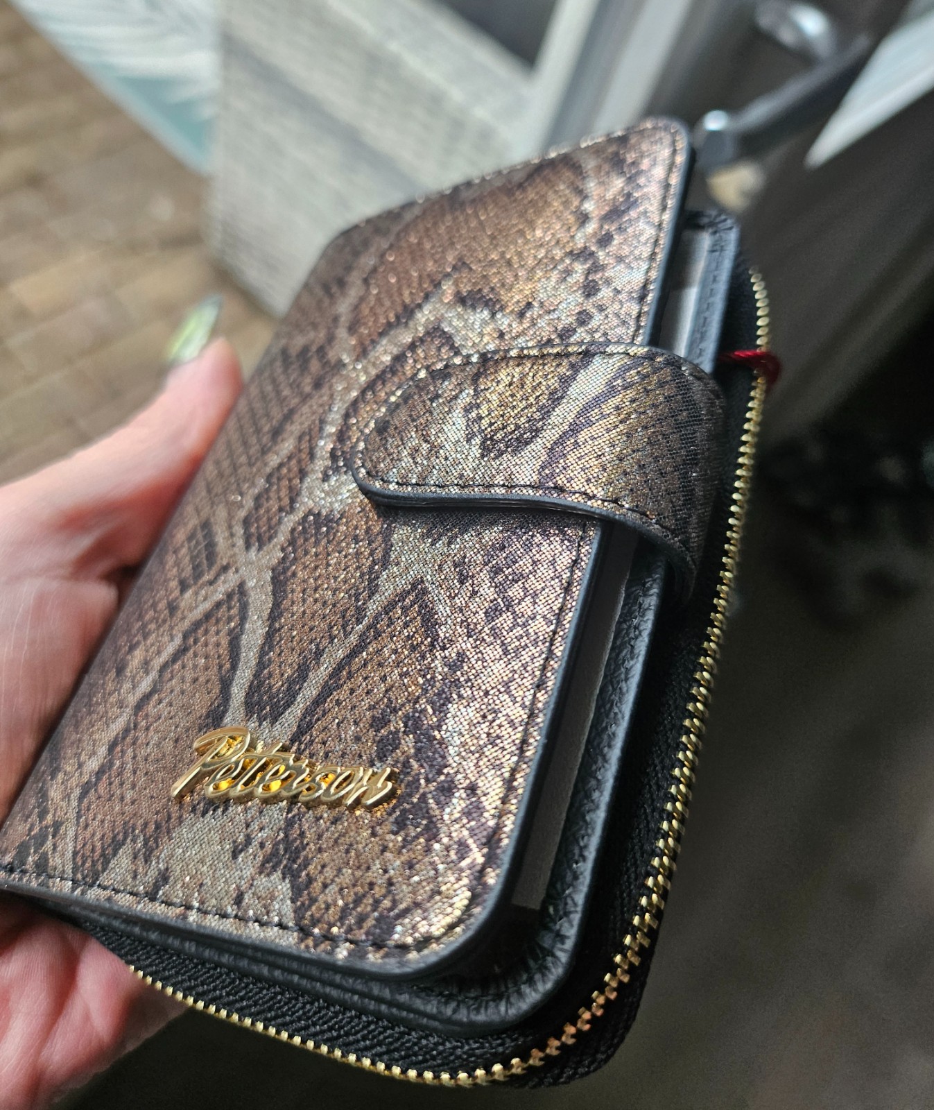 Chris Peterson Amsterdam – Leren Damesportemonnee Snake Print – L… - 147264 Chris Peterson Amsterdam – Leren Damesportemonnee Snake Print – Laatste Stuk! 🐍✨