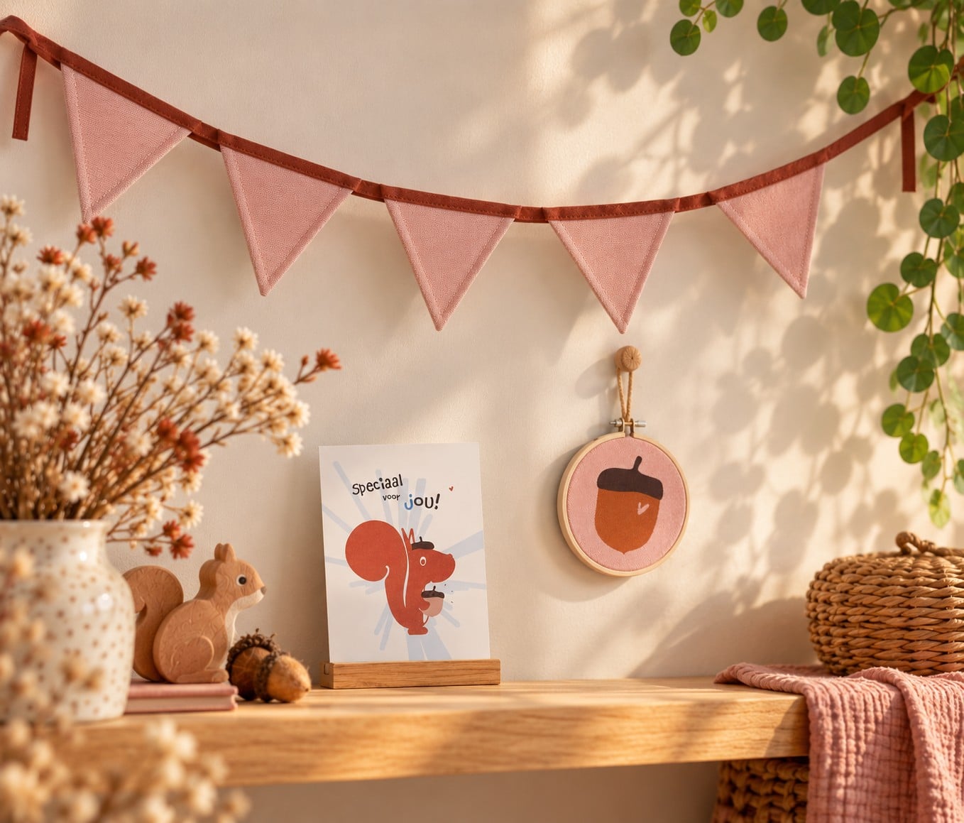 Cadeauset Eddie Eekhoorn – Bosdieren Kinderkamer Decoratie - 152623 Cadeauset Eddie Eekhoorn – Bosdieren Kinderkamer Decoratie