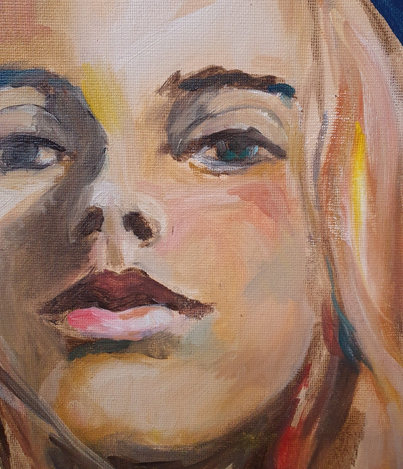 "new York"Origineel olieverf schilderij – vrouwenportretA3 Olieverf… - 107383 "new York"Origineel olieverf schilderij – vrouwenportretA3 Olieverf Schilderij – Portret van een Krachtige Vrouw | New York Boho Kunst op Canvasboard