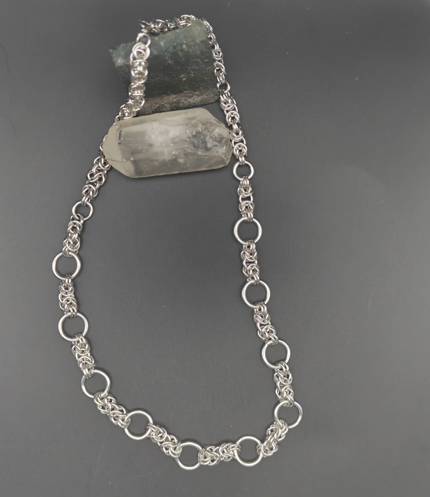 Handgemaakte Zilveren 'Byzantine' Schakelketting - 139719 Handgemaakte Zilveren 'Byzantine' Schakelketting