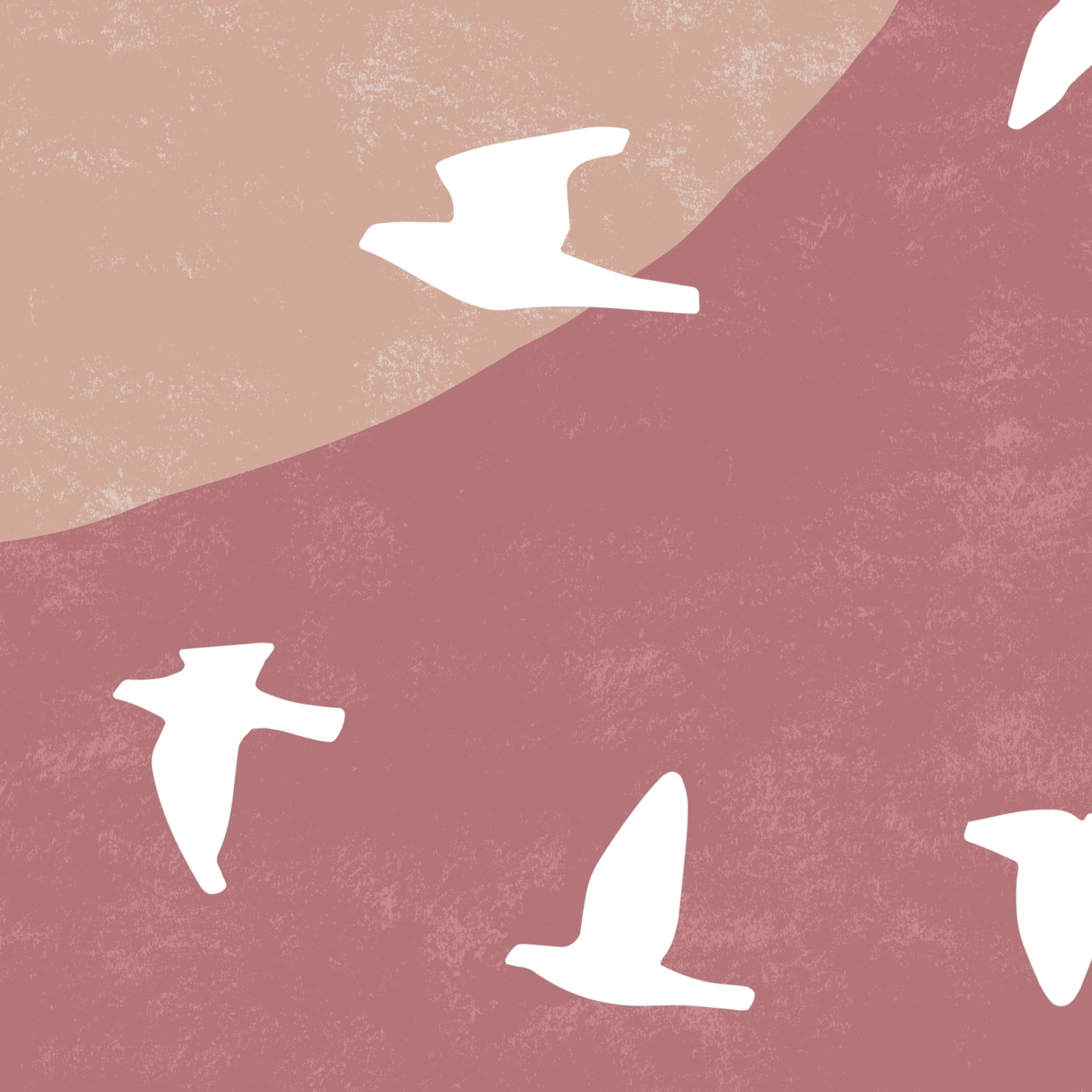 Drieluik Poster Set met Zwerm Vogels & Zon Silhouet - Japandi Style