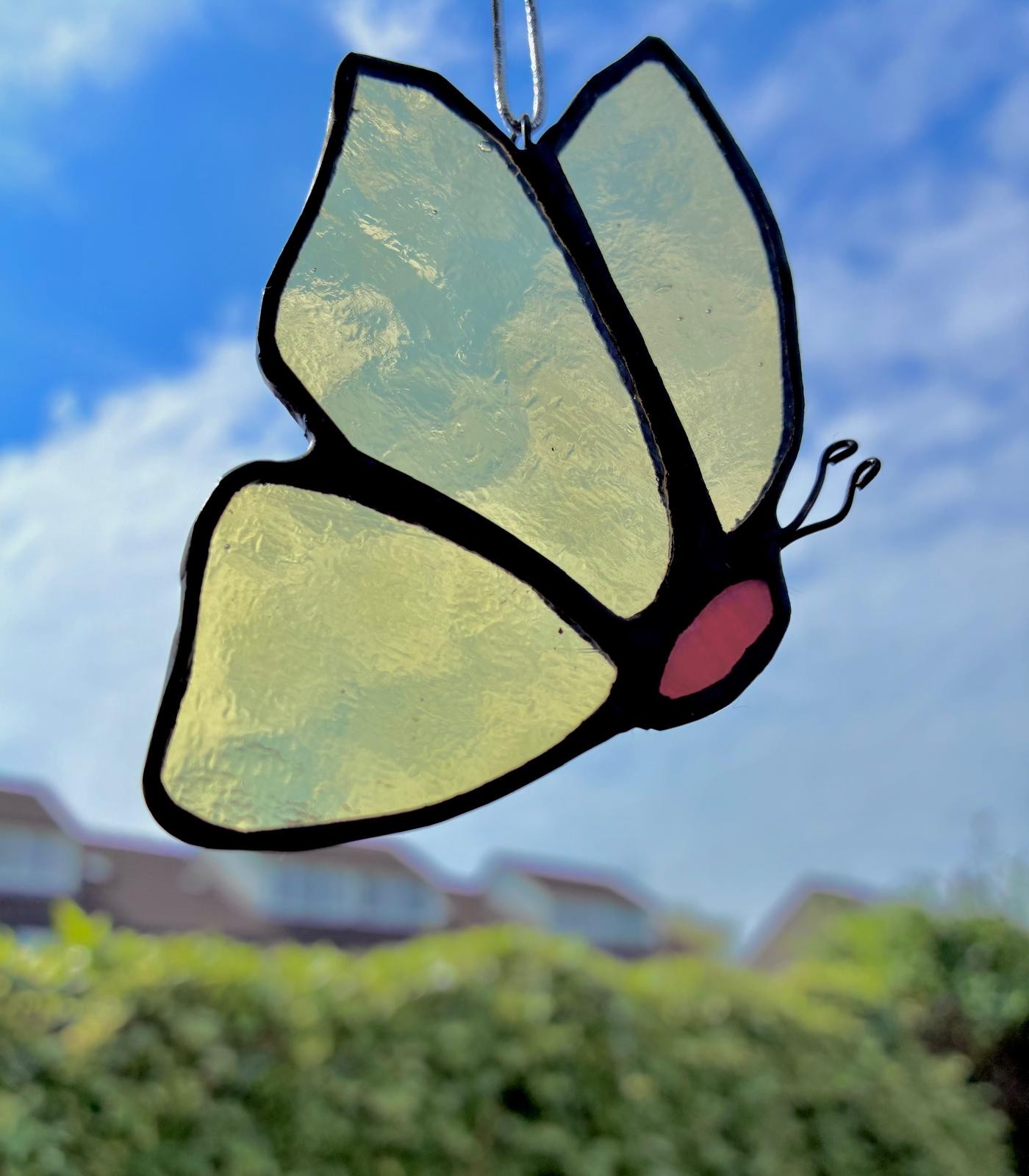 Handgemaakte raamhanger | Vlinder | Suncatcher | Tiffany-techniek | glas-in-lood