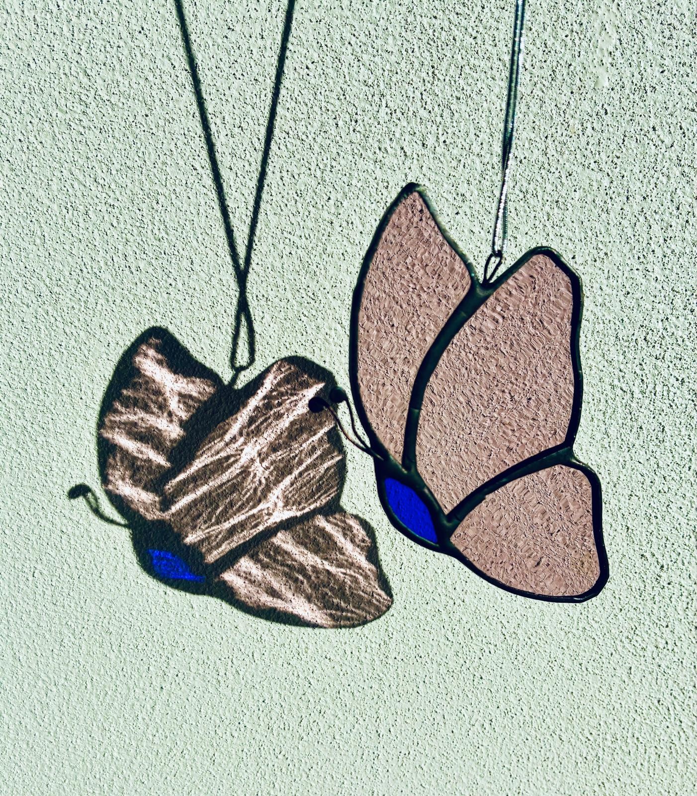Handgemaakte raamhanger | Vlinder | Suncatcher | Tiffany-techniek | glas-in-lood
