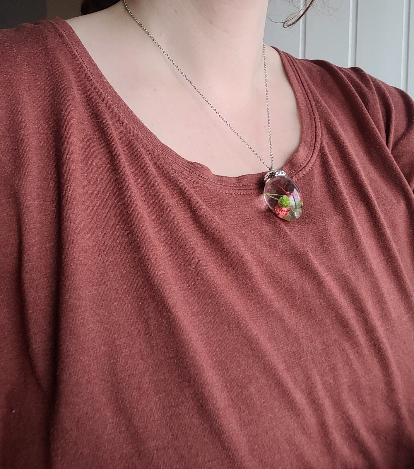 Bloemen eikel vorm ketting - 102586 Bloemen eikel vorm ketting