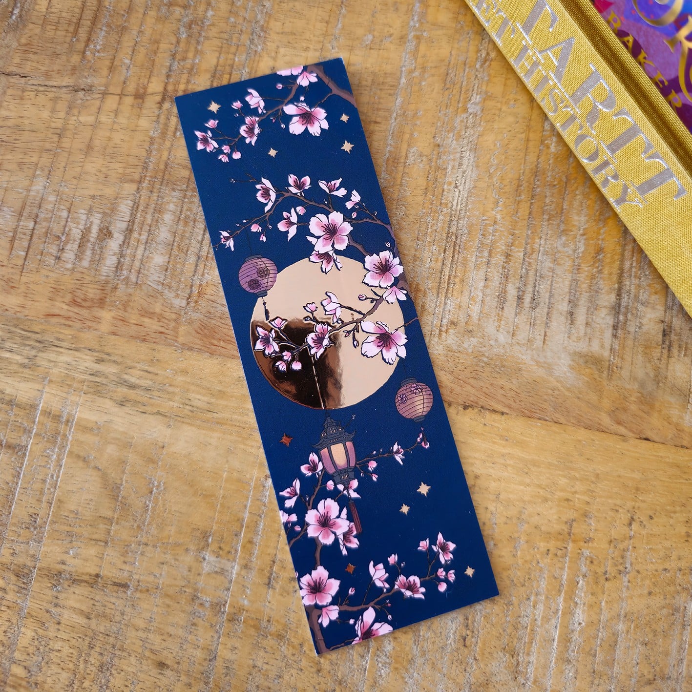 Kersenbloesem - boekenlegger met rosé goudfolie