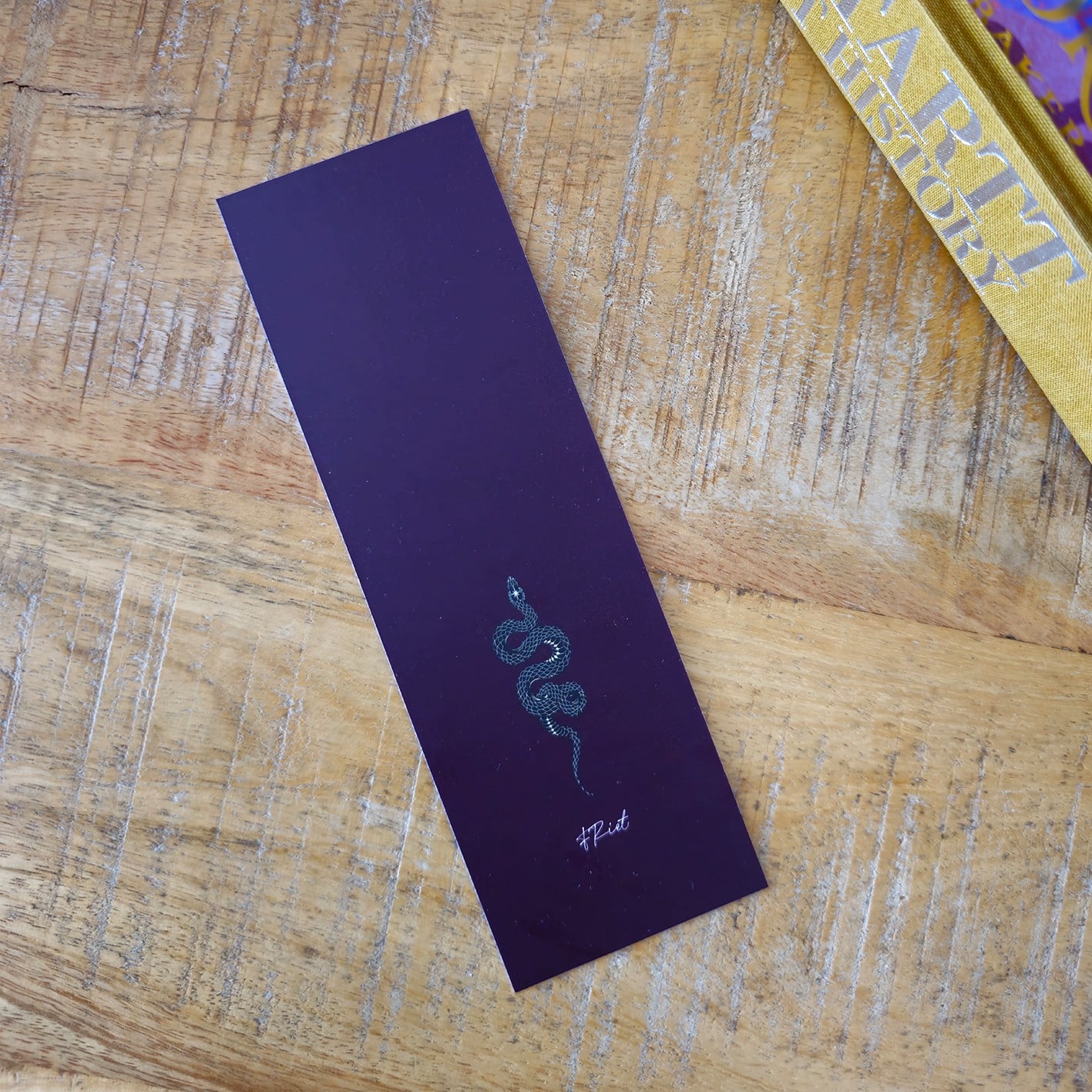 Slang - boekenlegger met rosé goudfolie - 106763 Slang - boekenlegger met rosé goudfolie