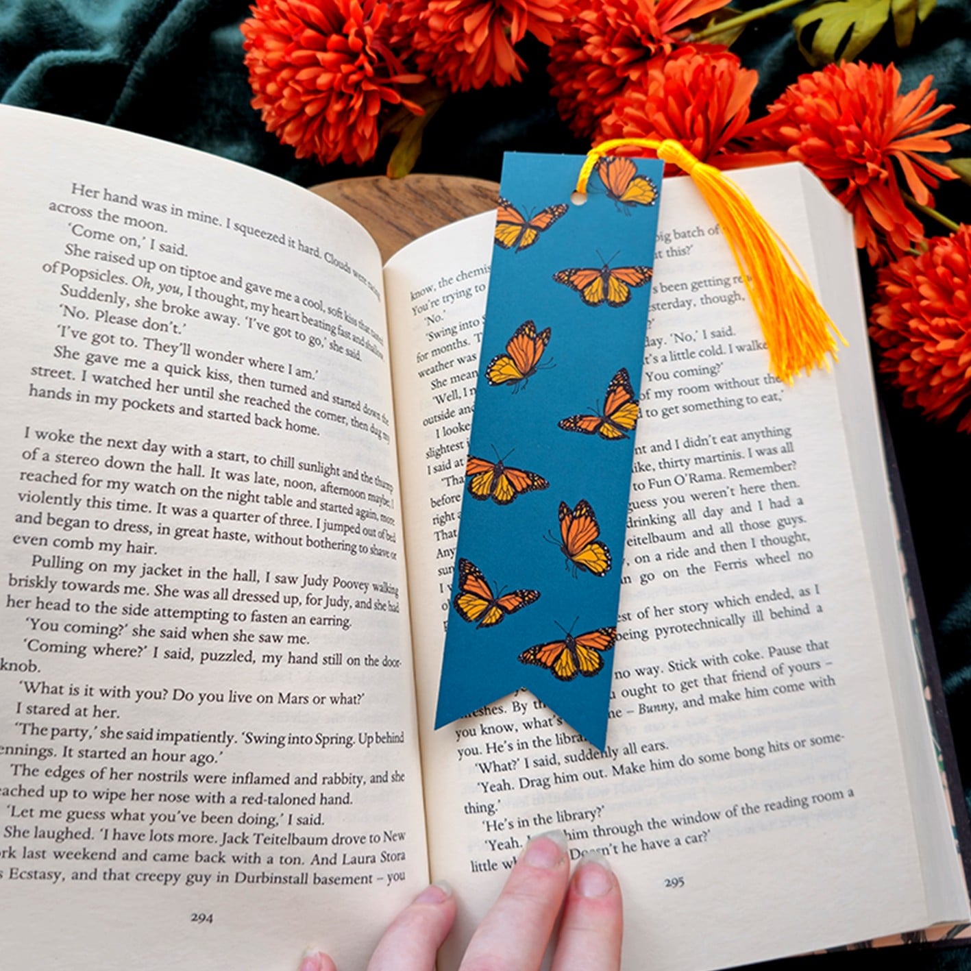 Vlinders - boekenlegger met kwastje