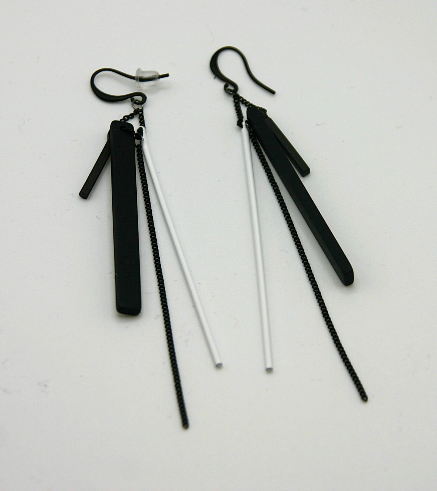 Chic evening zwarte haak oorbellen