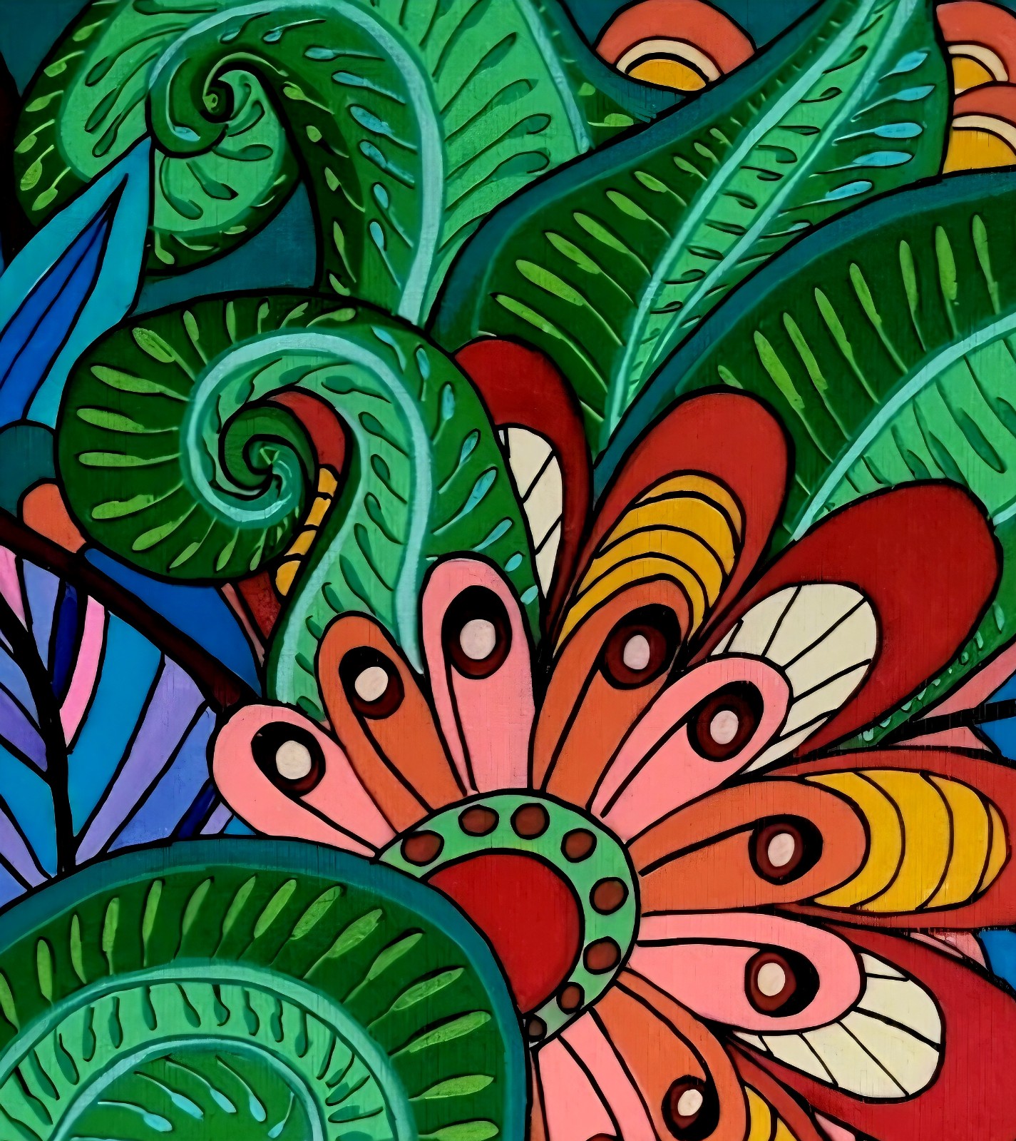 Canvas 'Varens' 25x25 origineel acrylschilderij