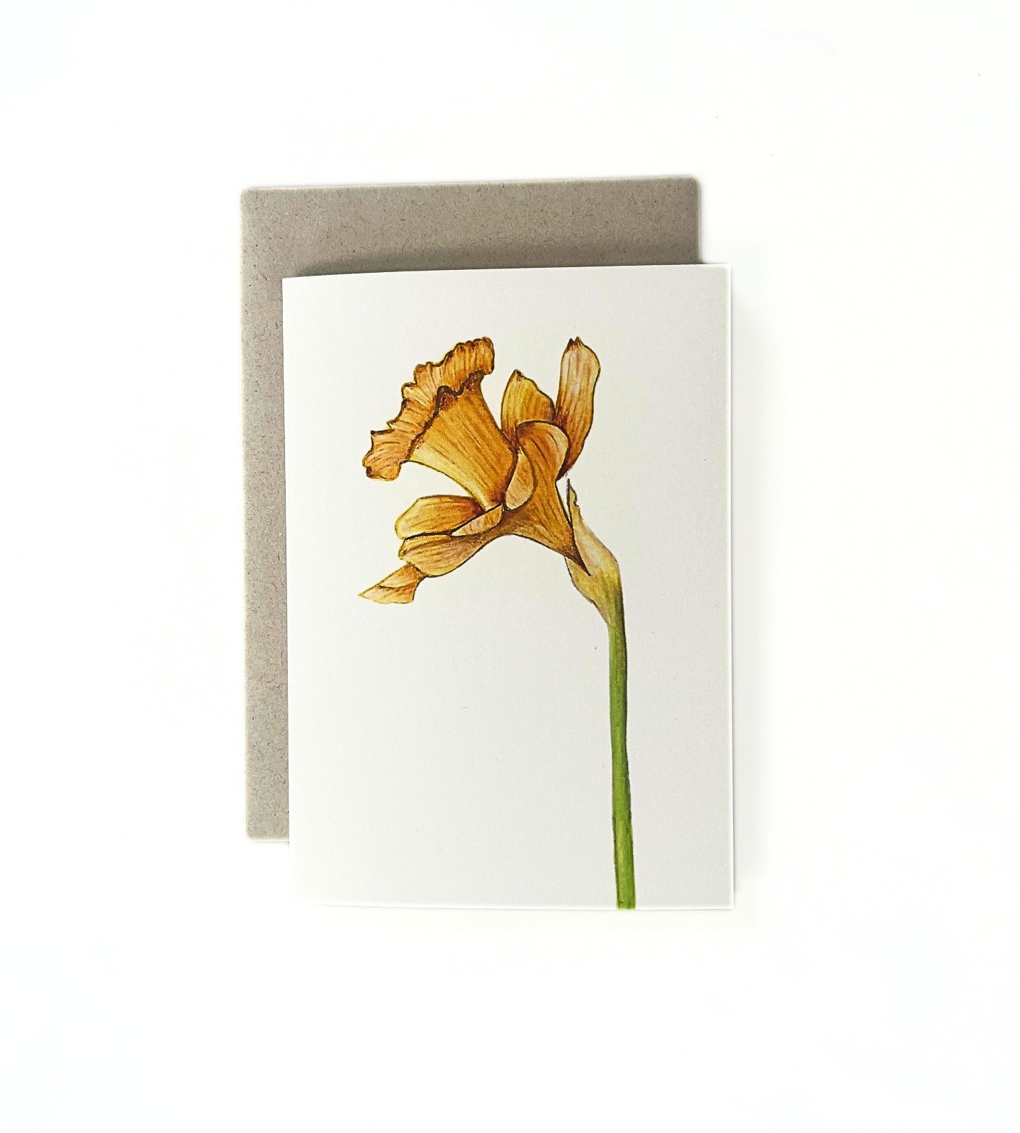 Wenskaart geboortebloem maart 'Narcis'