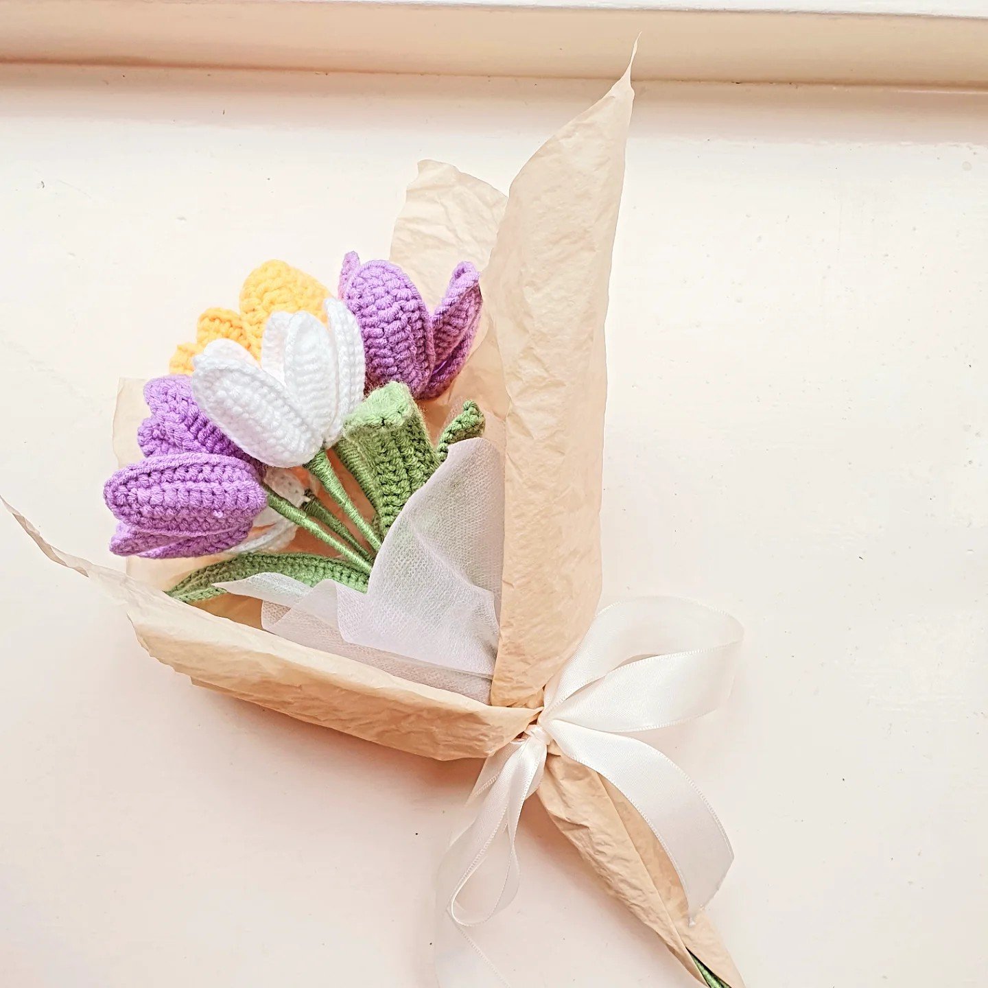 gehaakte tulpen boeket