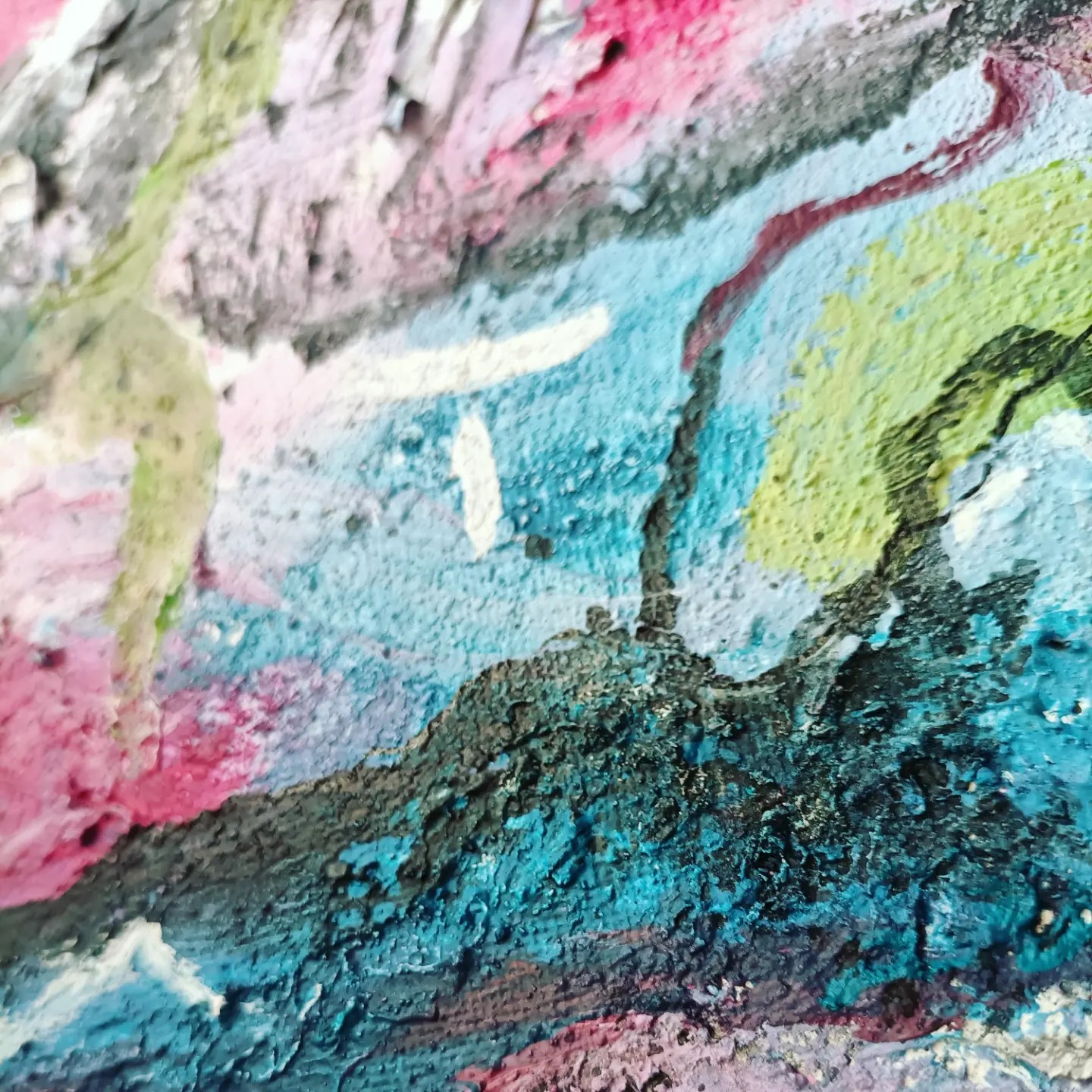 Kleurrijk schilderij met textuur - 90231 Kleurrijk schilderij met textuur