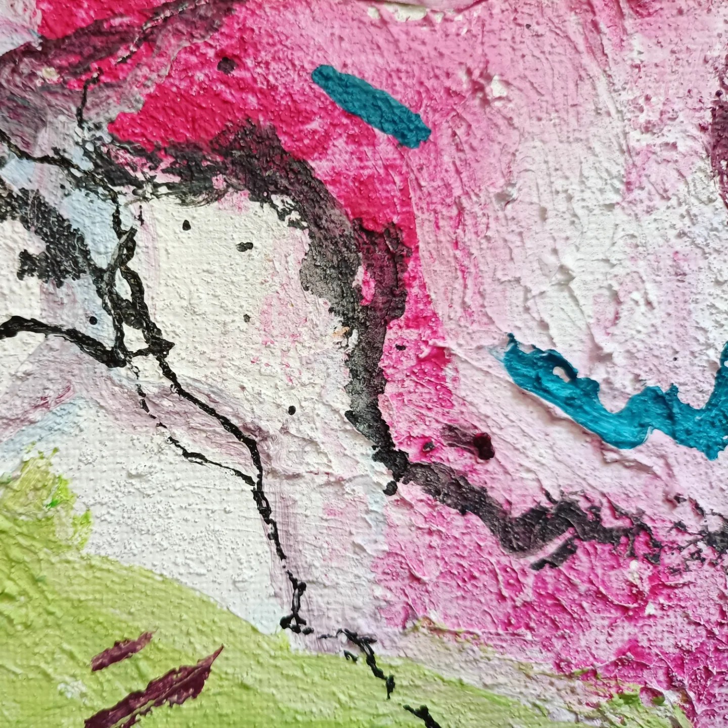 Kleurrijk schilderij met textuur - 90234 Kleurrijk schilderij met textuur