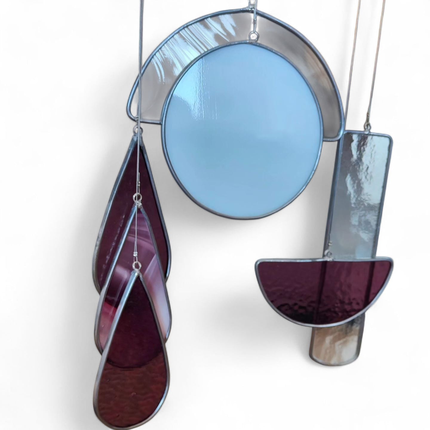 Modern Glas in lood object. "Drops". Zonnevanger. Uniek. - 98836 Modern Glas in lood object. "Drops". Zonnevanger. Uniek.