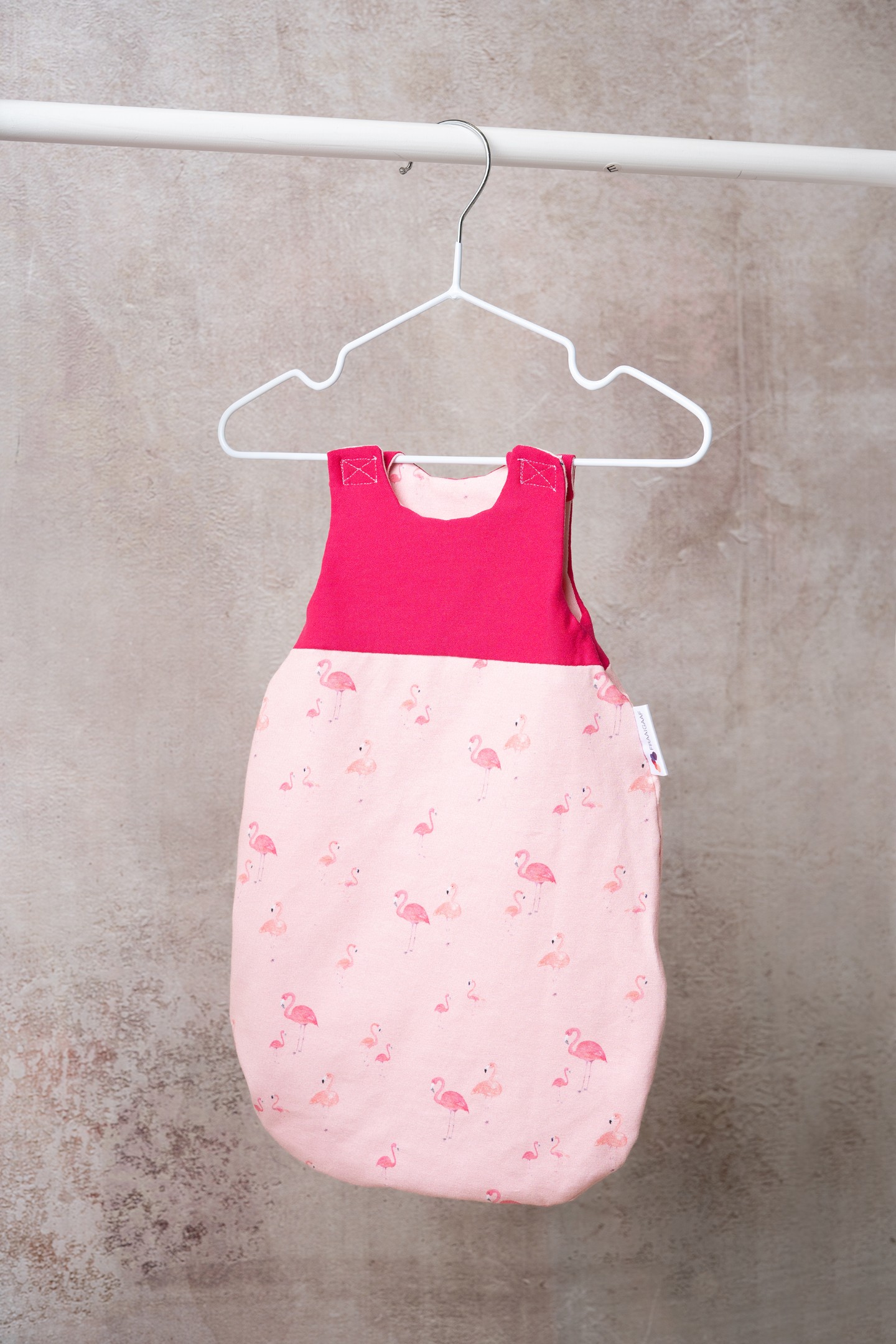 Poppenslaapzak Flamingrose