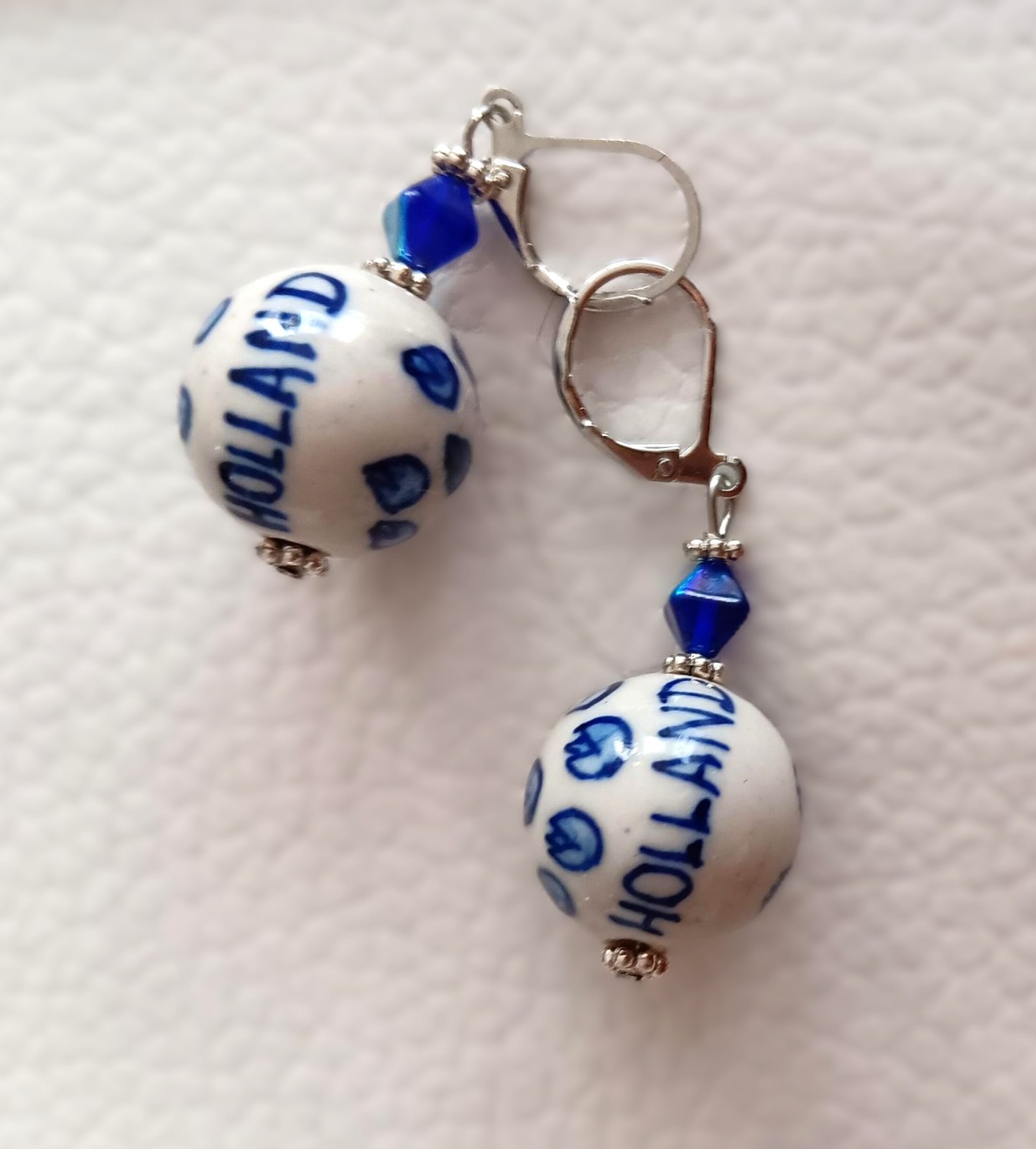 Oorbellen Delfts blauw molens - 109323 Oorbellen Delfts blauw molens